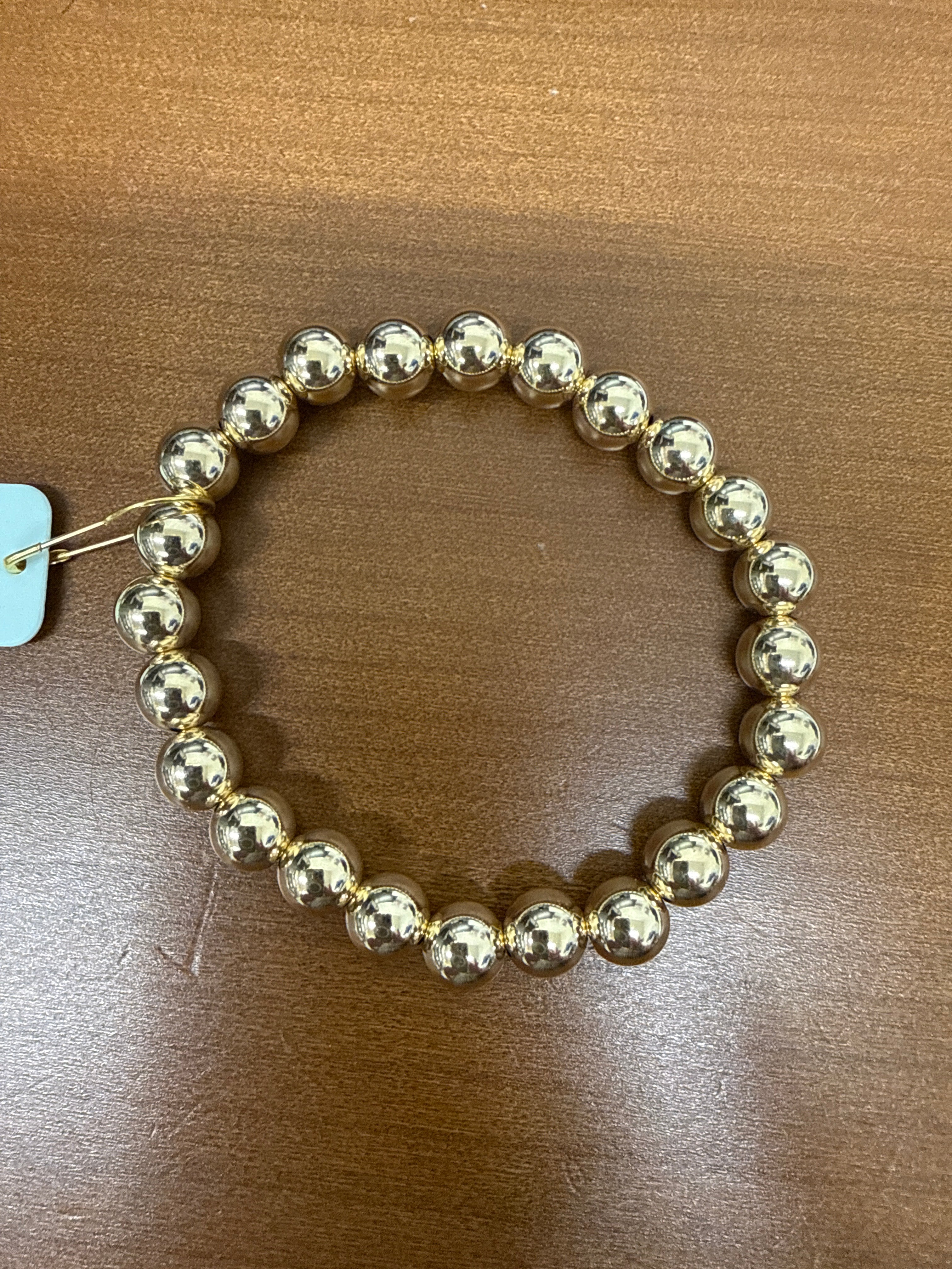 E Newton Classic Gold Bracelet 8mm