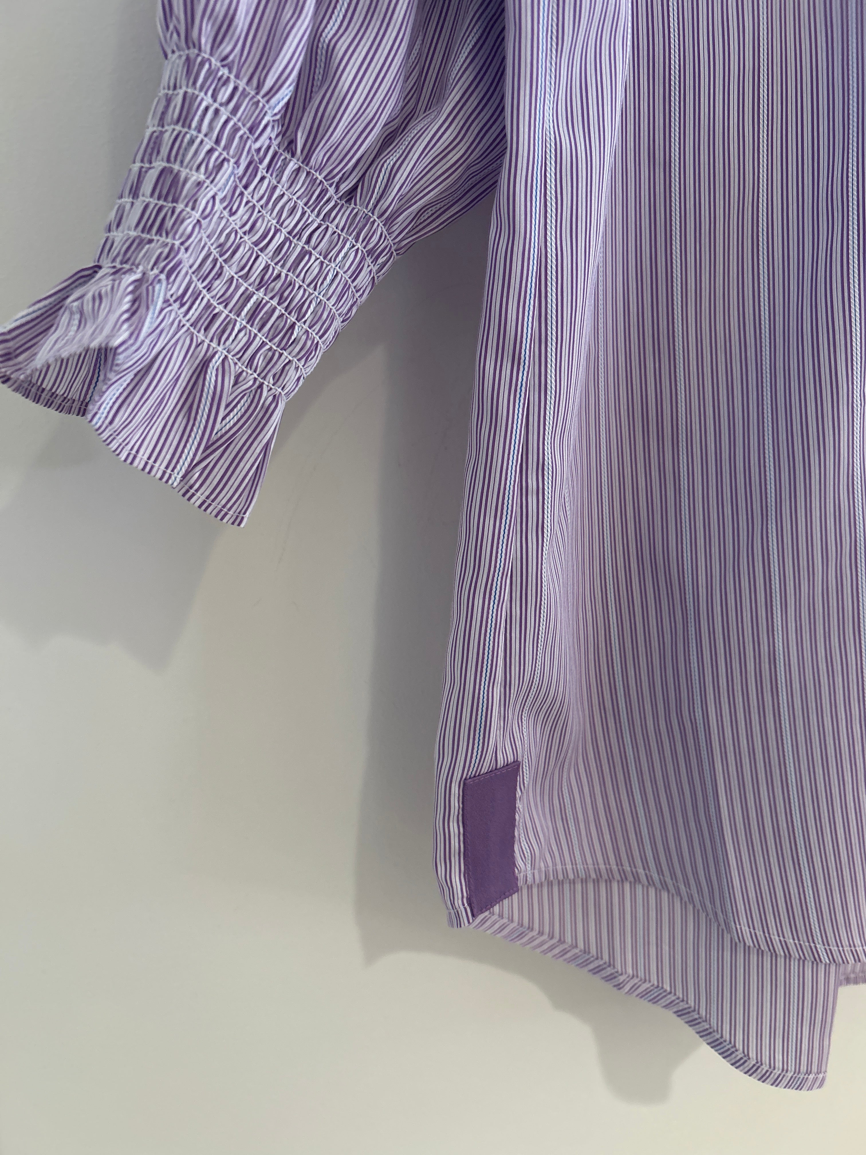 Caryn Lawn Kimberly Top Lavender Stripe