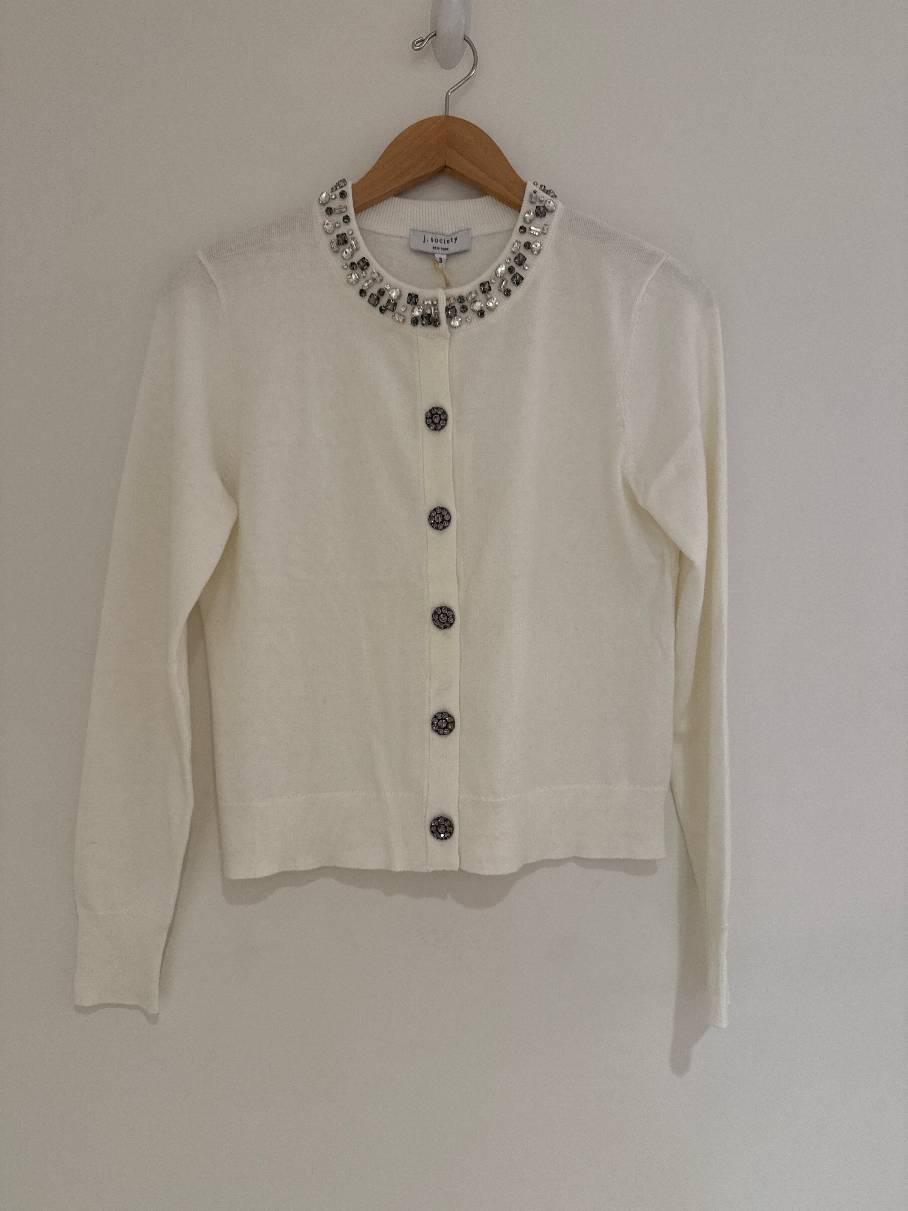 J Society Jewel Neck Cardigan