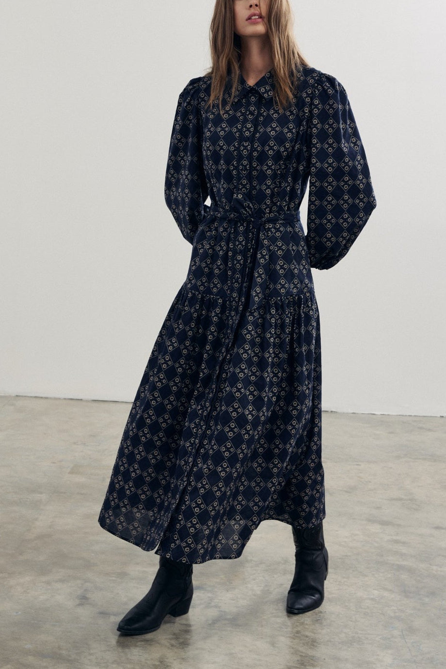 Melissa Nepton Rosana Dress Navy