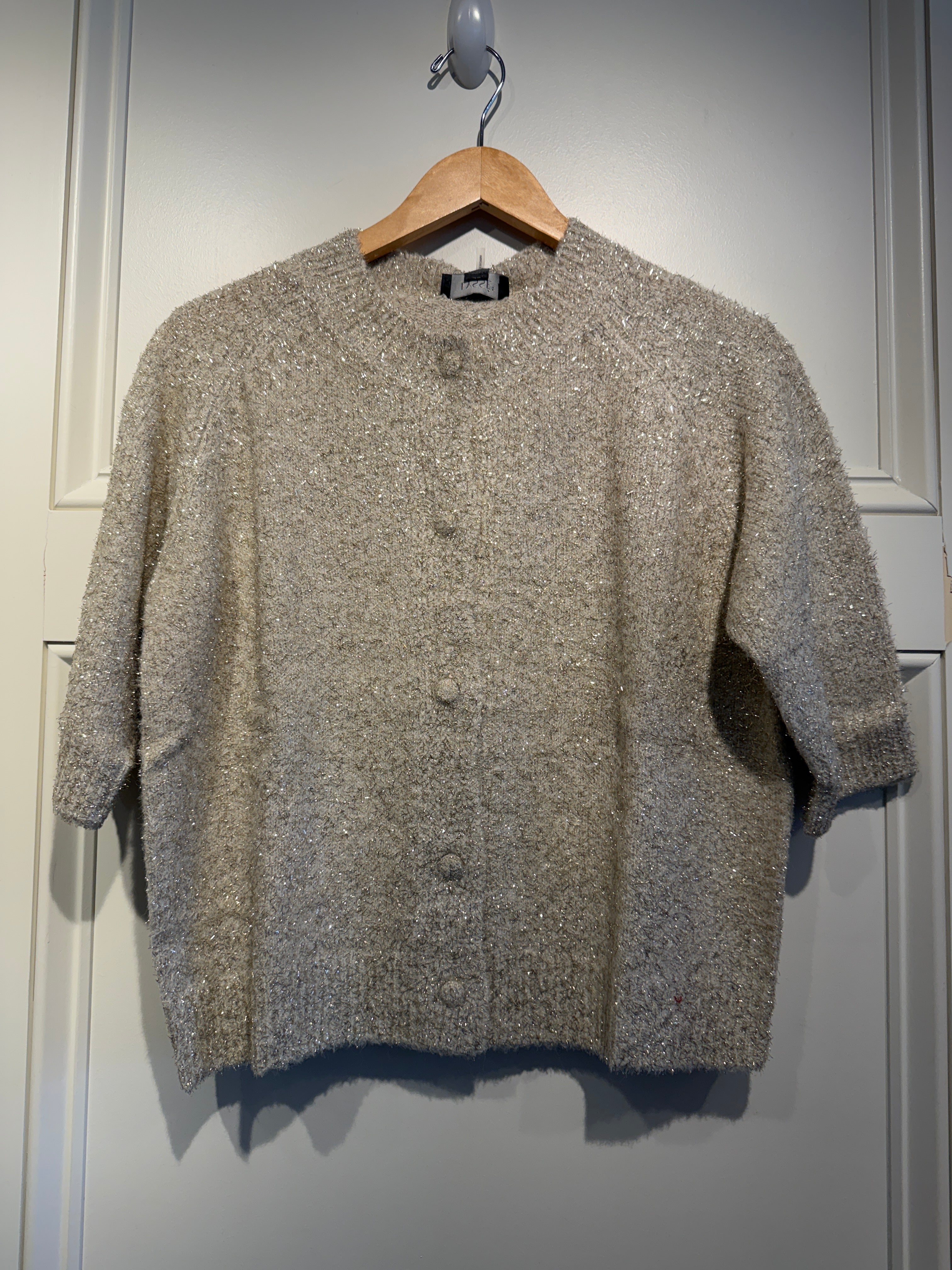 Lysse Kennedy Lurex Cardigan Gold