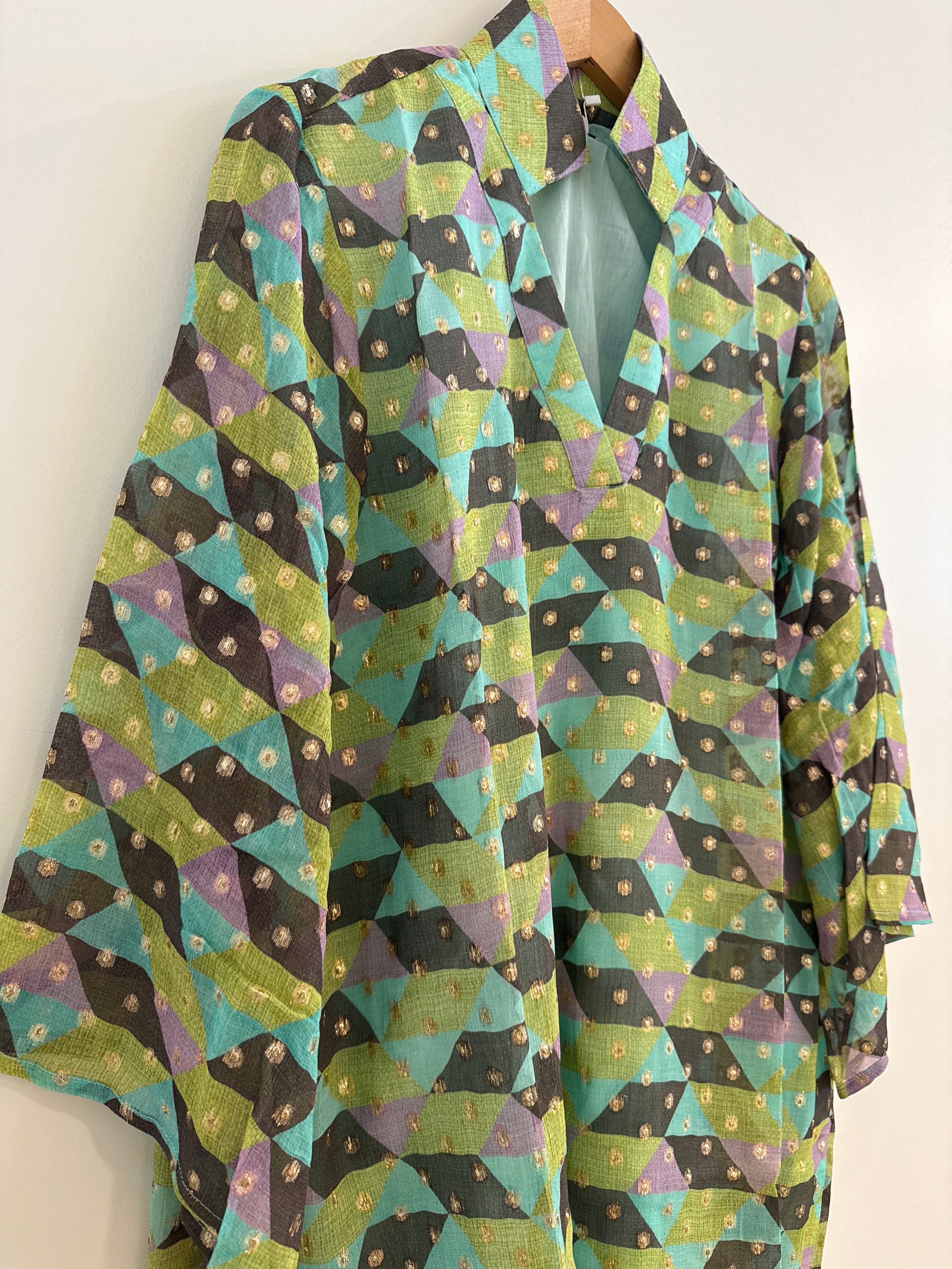 Holly Shae Cece Dress Grove Grid O/S