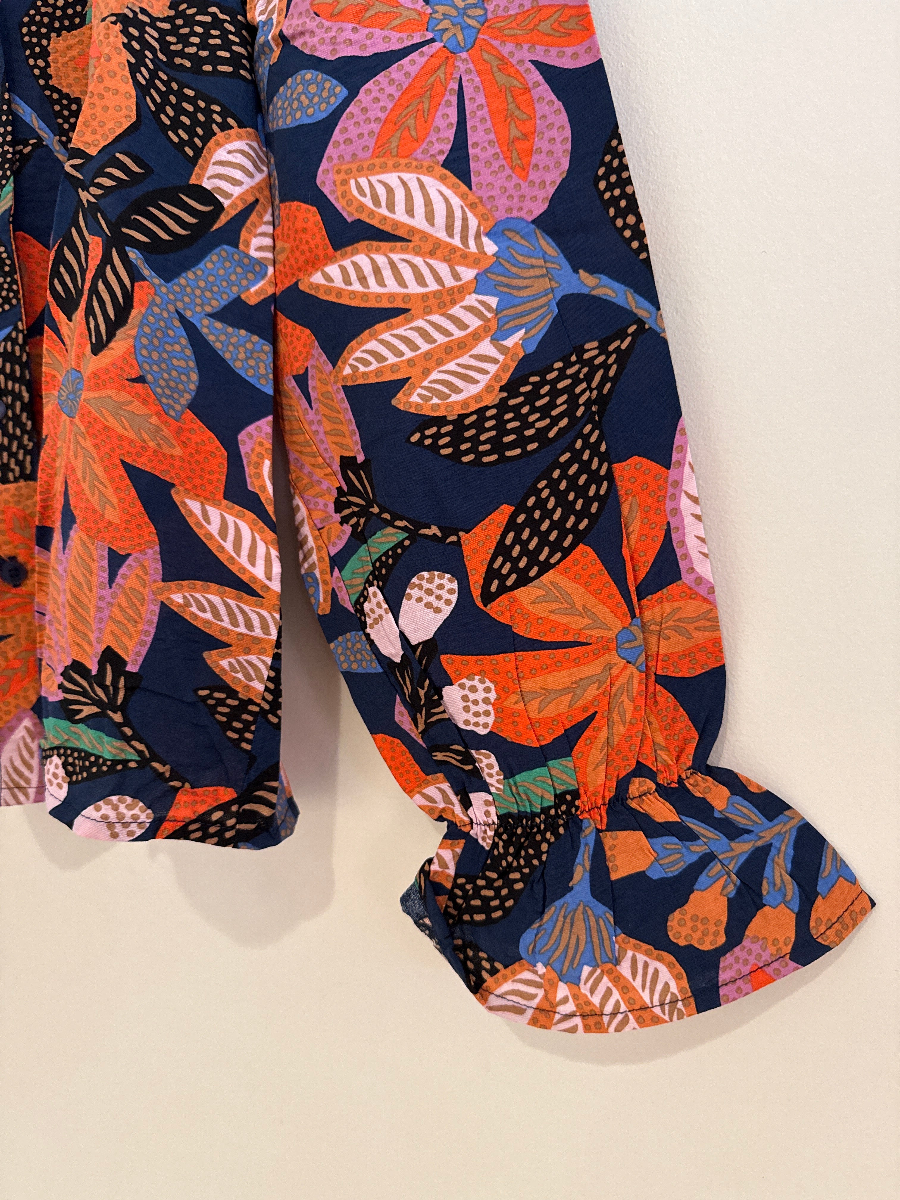 Compania Fantastica Button Down Top Tiger Lily