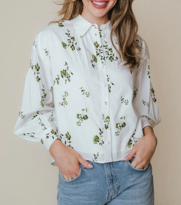 LaRoque Gracen Top Green Floral