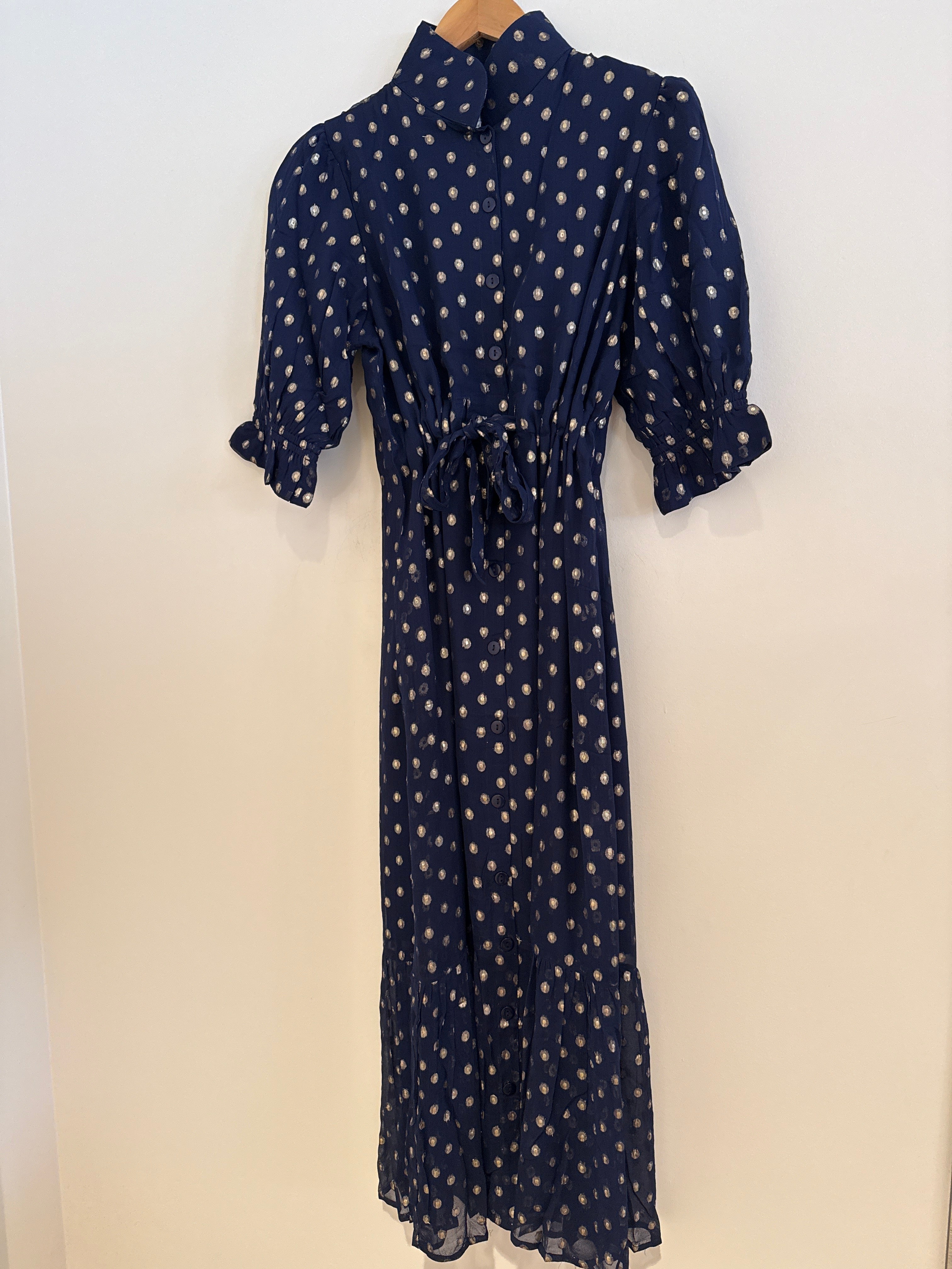 Holly Shae Catherine Dress Navy Dot