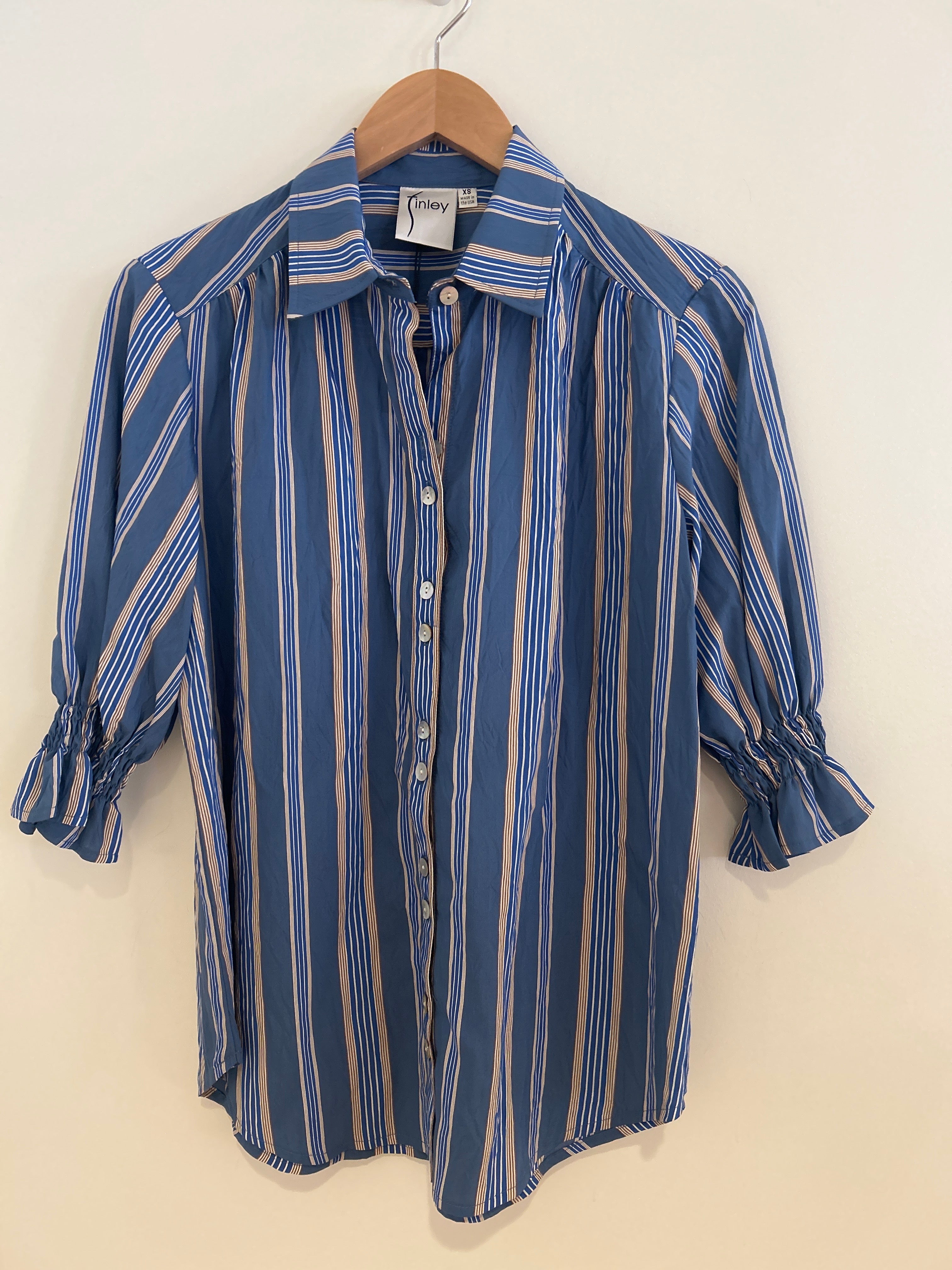 Finley Sirena Top Blue Stripe