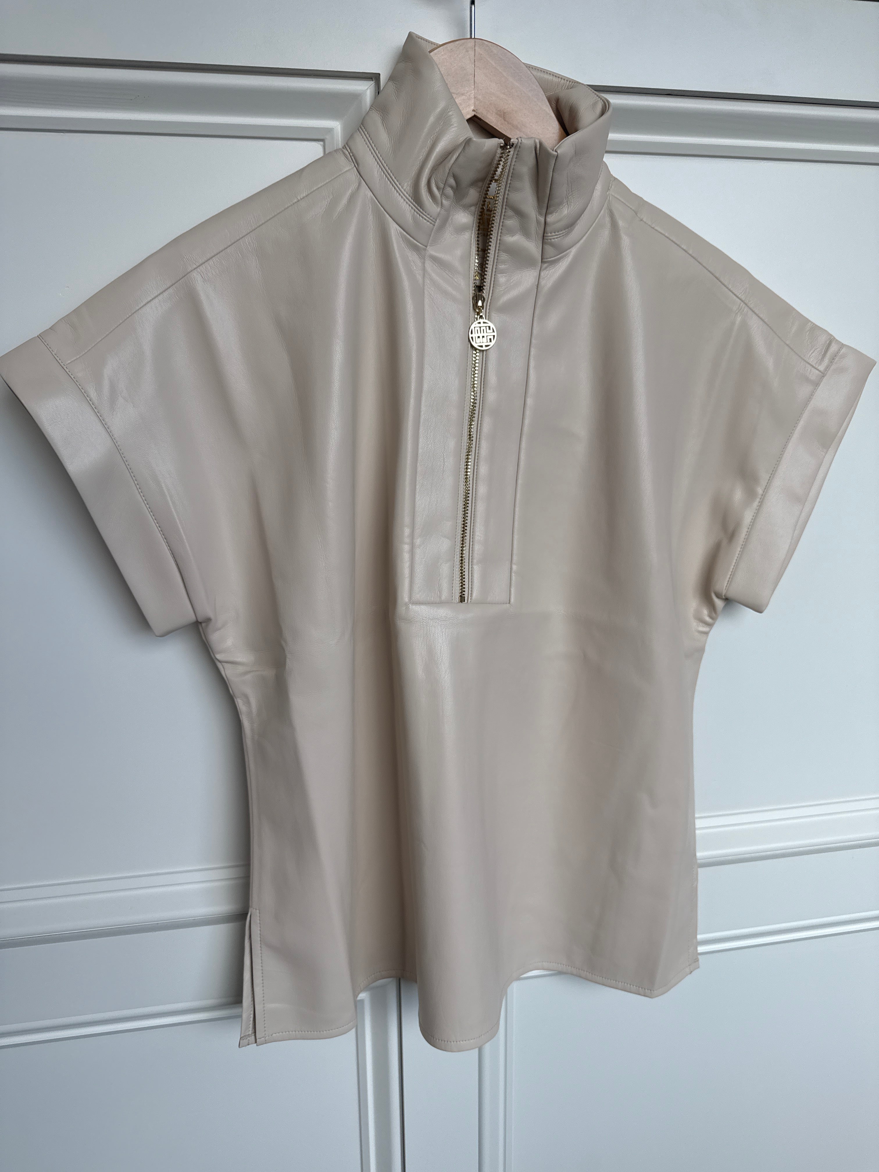 Emily McCarthy Poppy Pullover Sandshell Leather