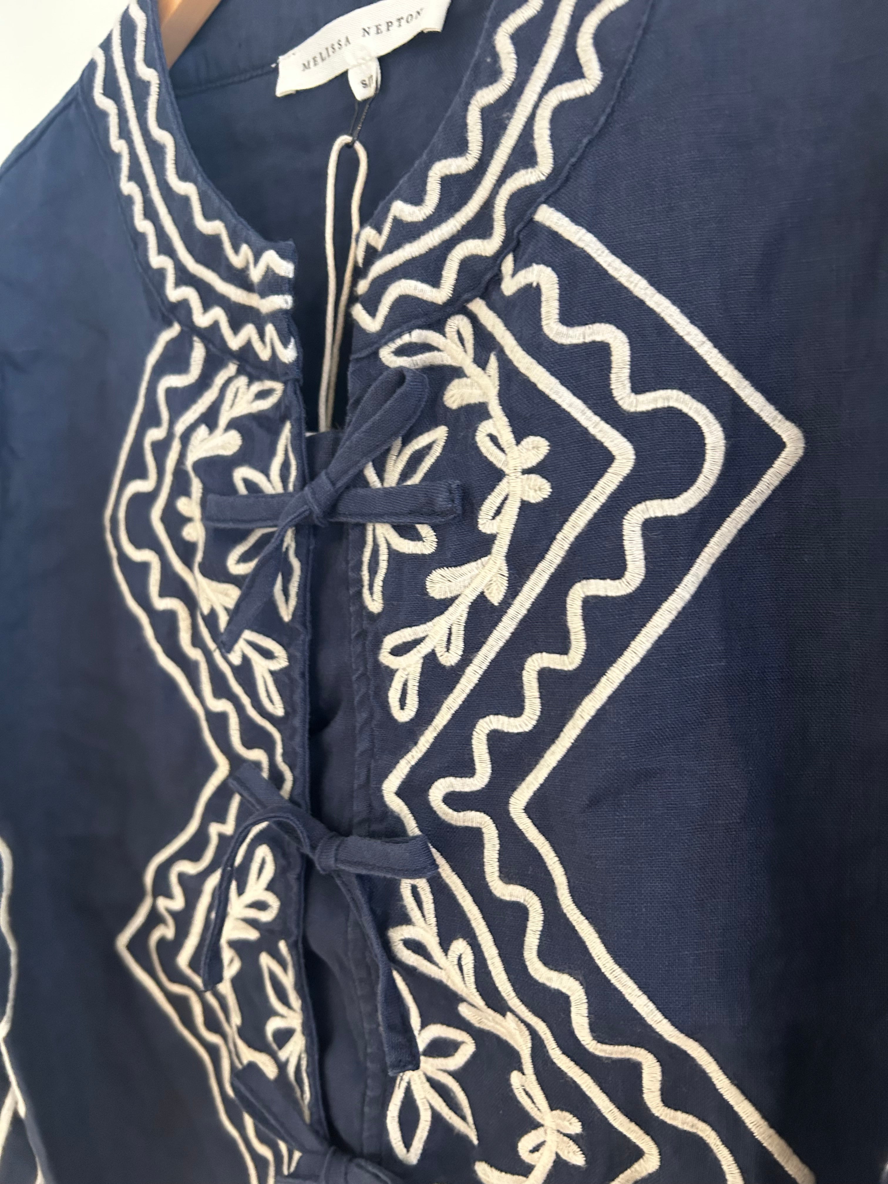 Melissa Nepton Nina Blouse Navy