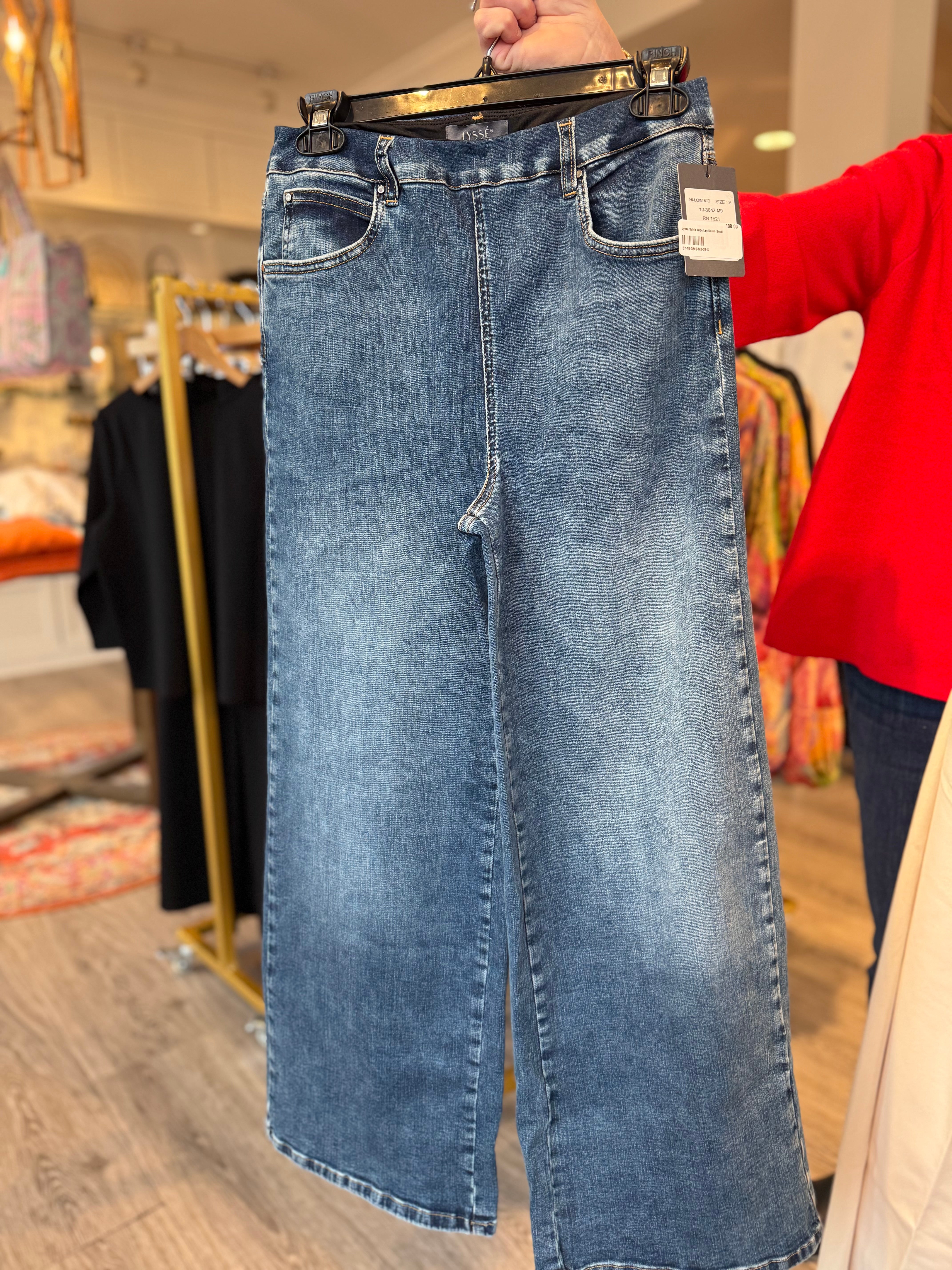 Lysse Sylvie Wide Leg Denim Medium Wash