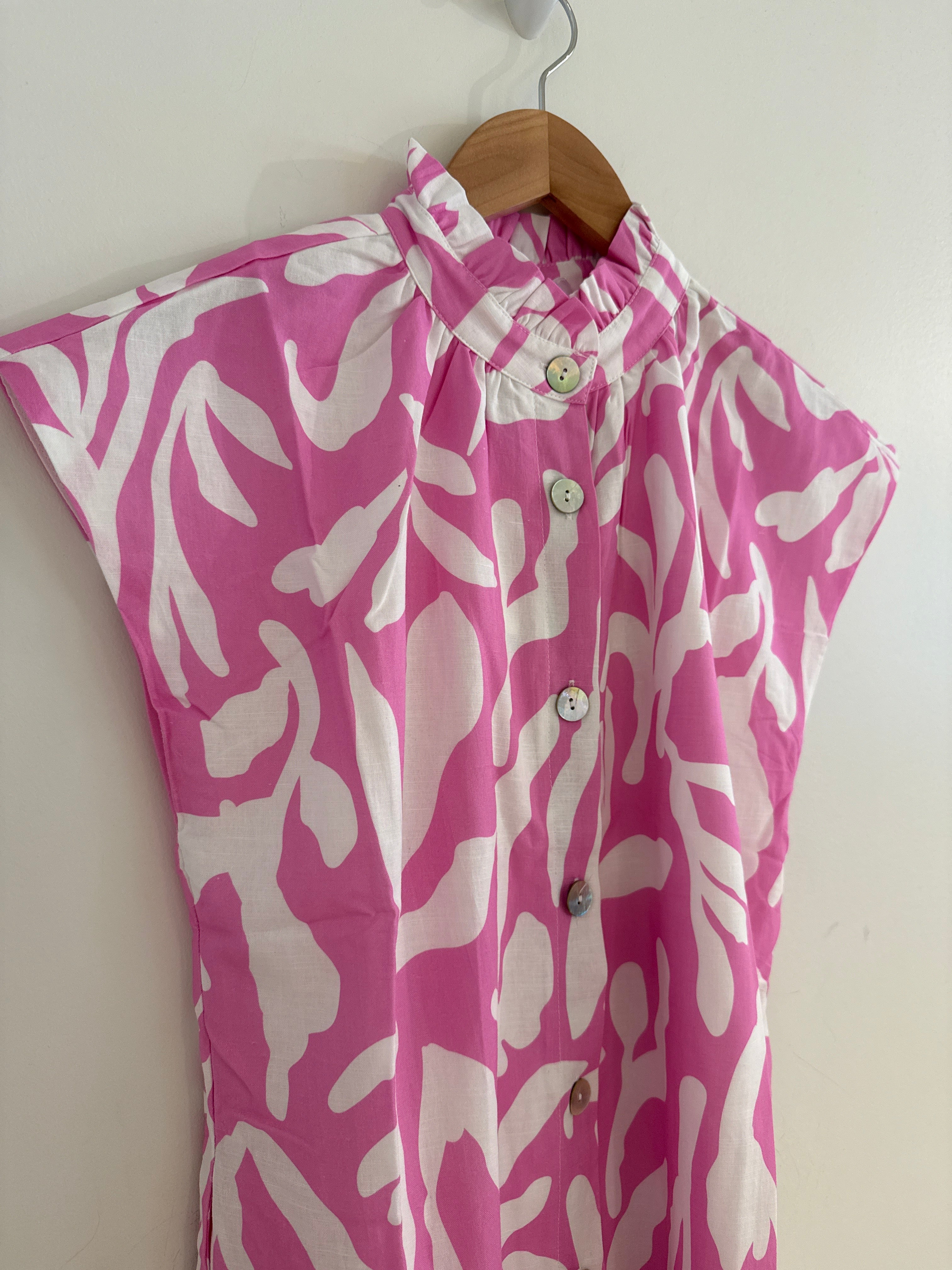 Pink Print Dress