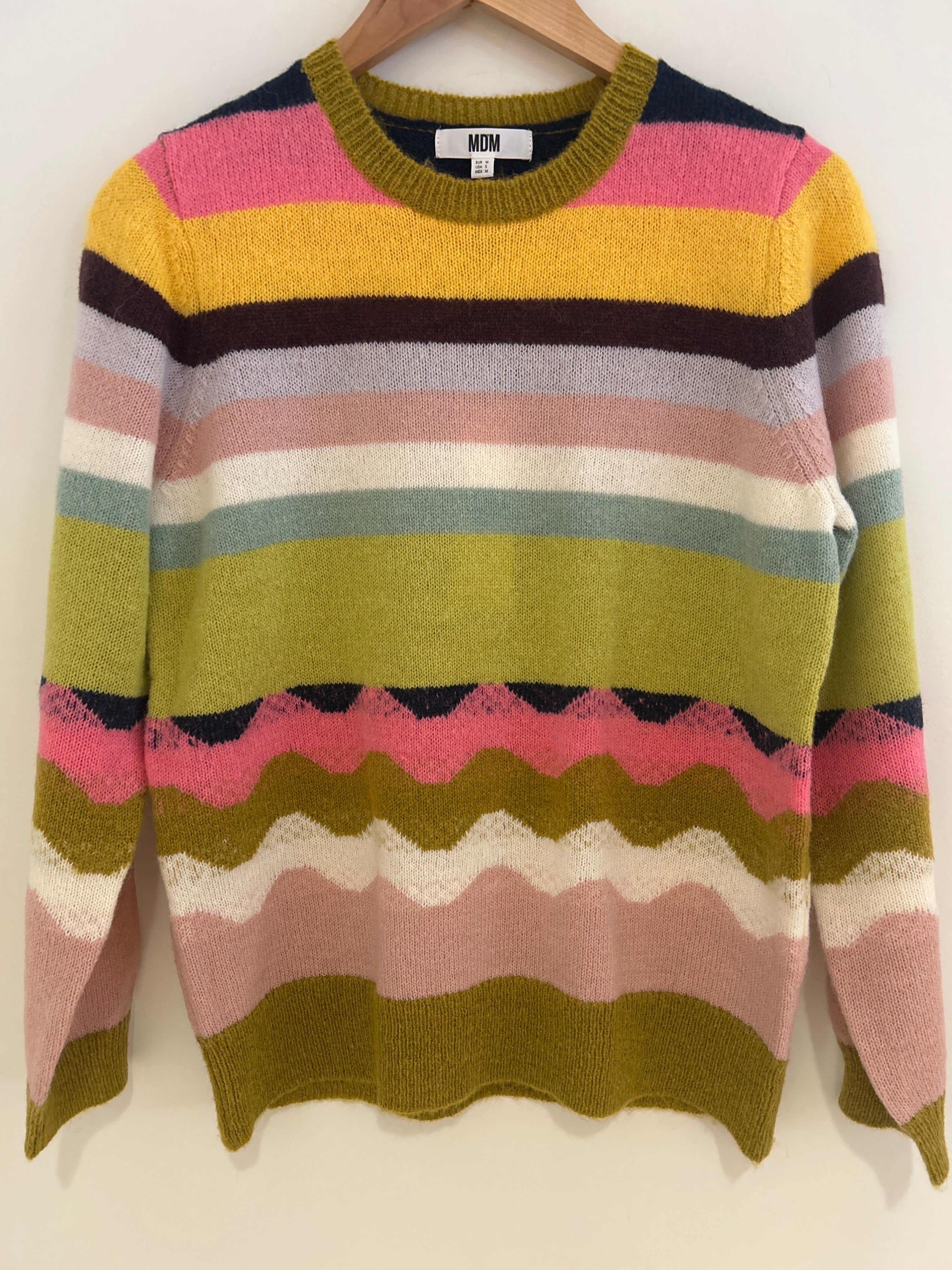 MD'M Wavy Striped Sweater