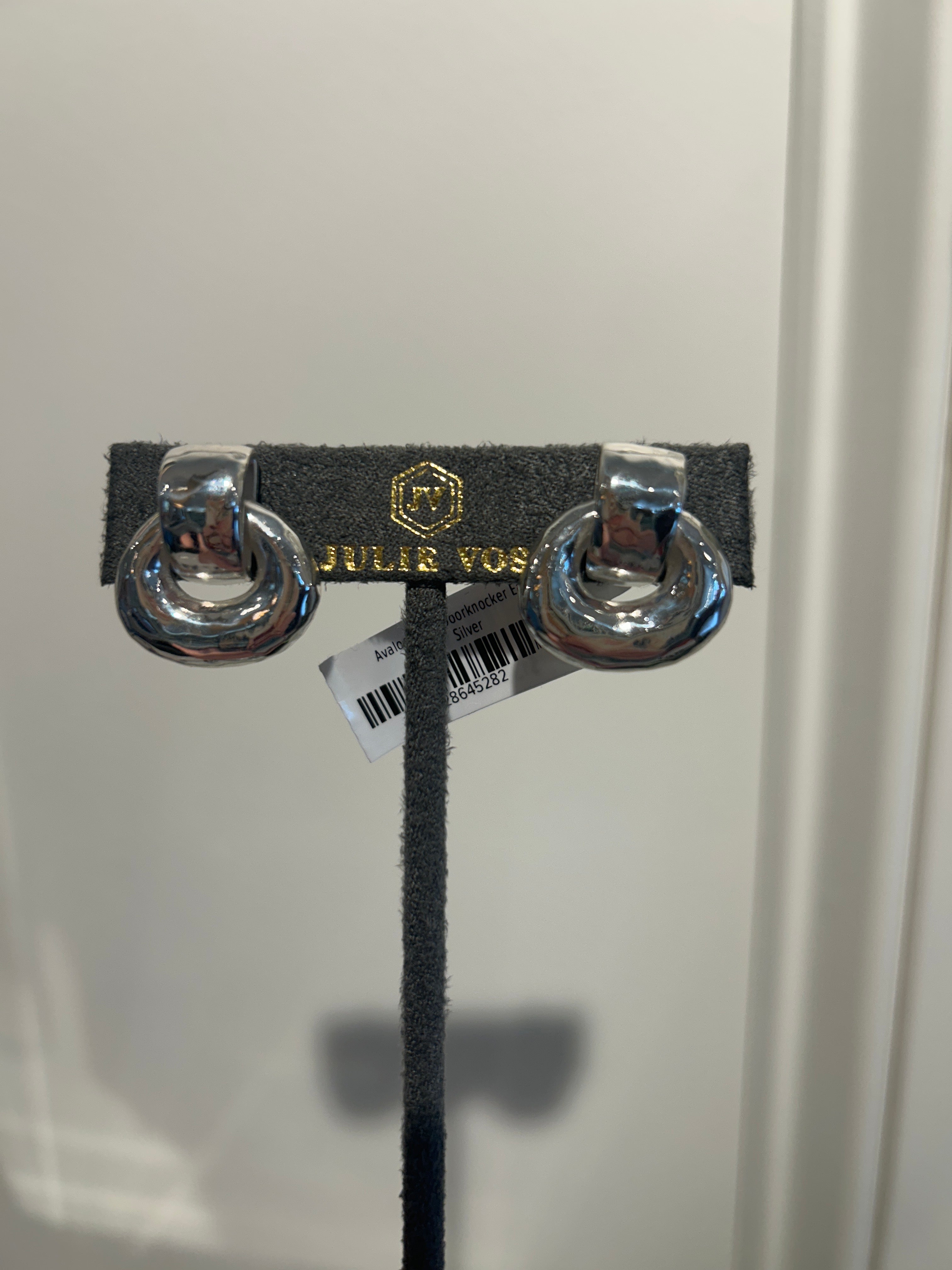 Julie Vos Avalon Demi Doorknocker Earring Silver