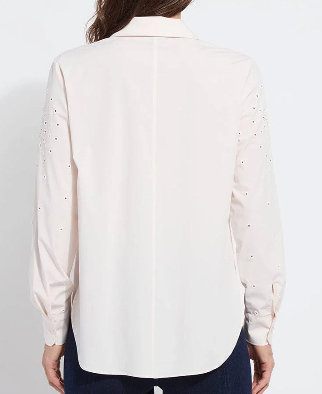 Lysse Zelie Eyelet Blouse Seed pearl