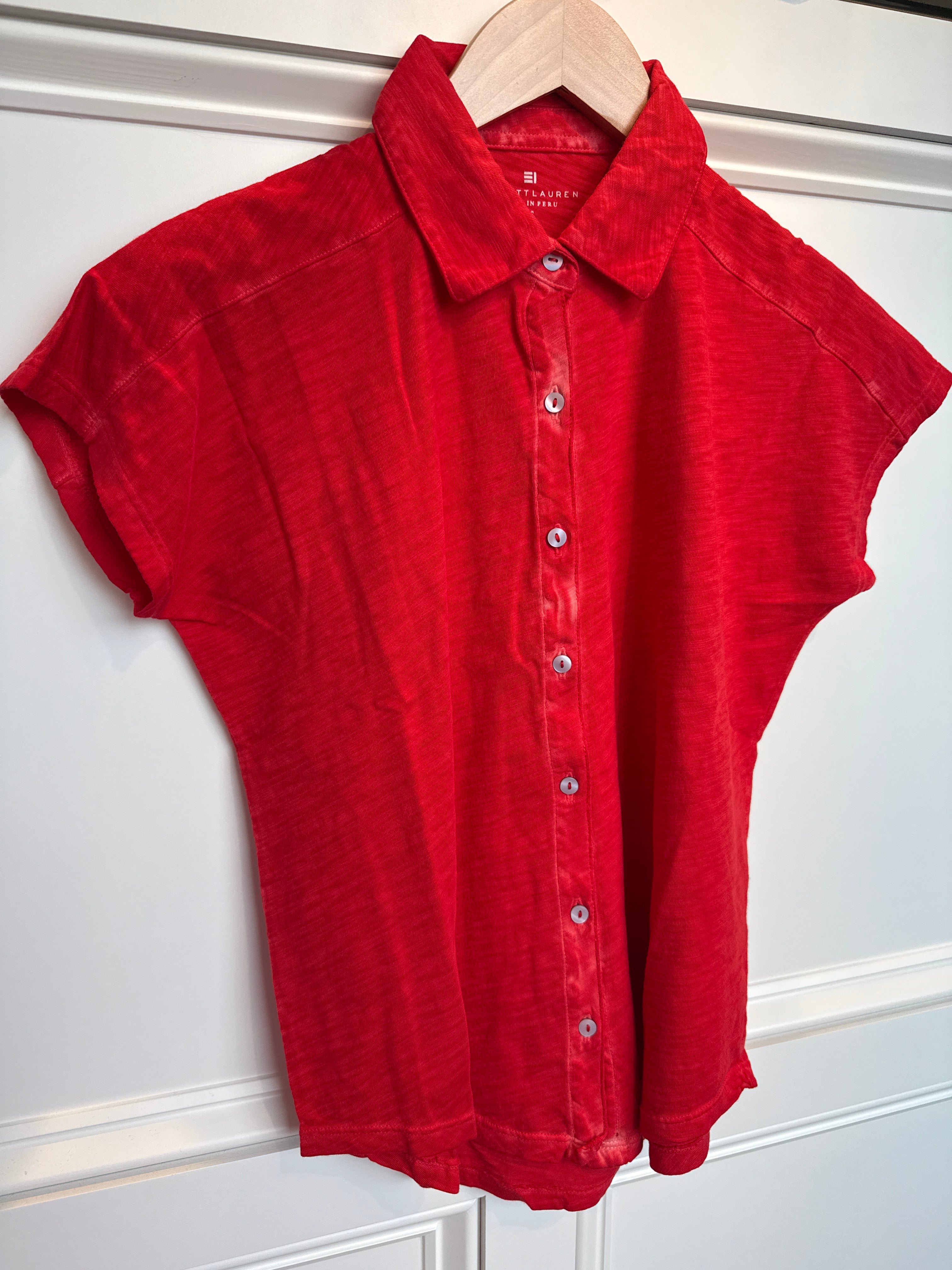 Elliott Lauren Poppy Button Up Tee