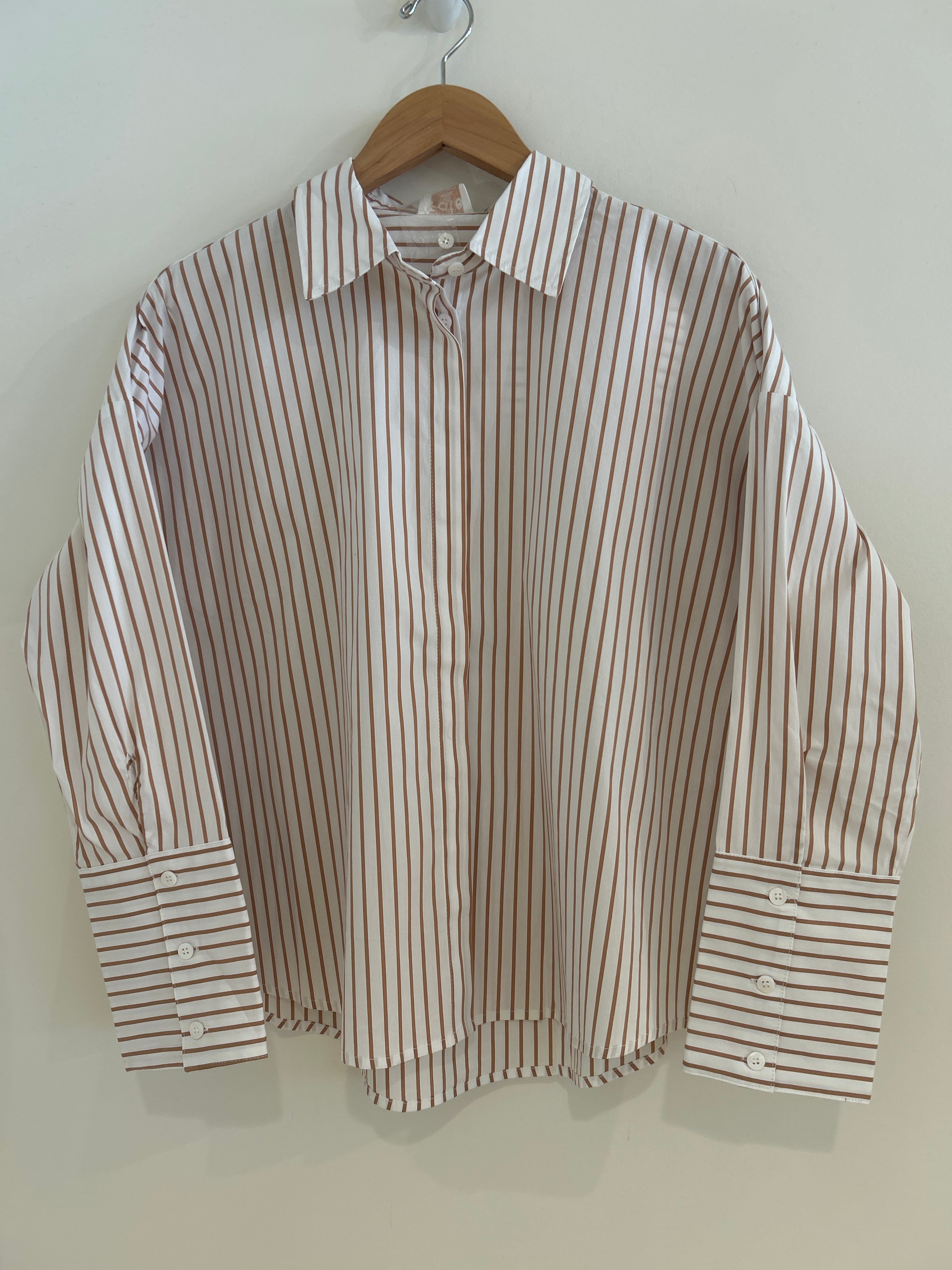 RR Striped Button Down Blouse