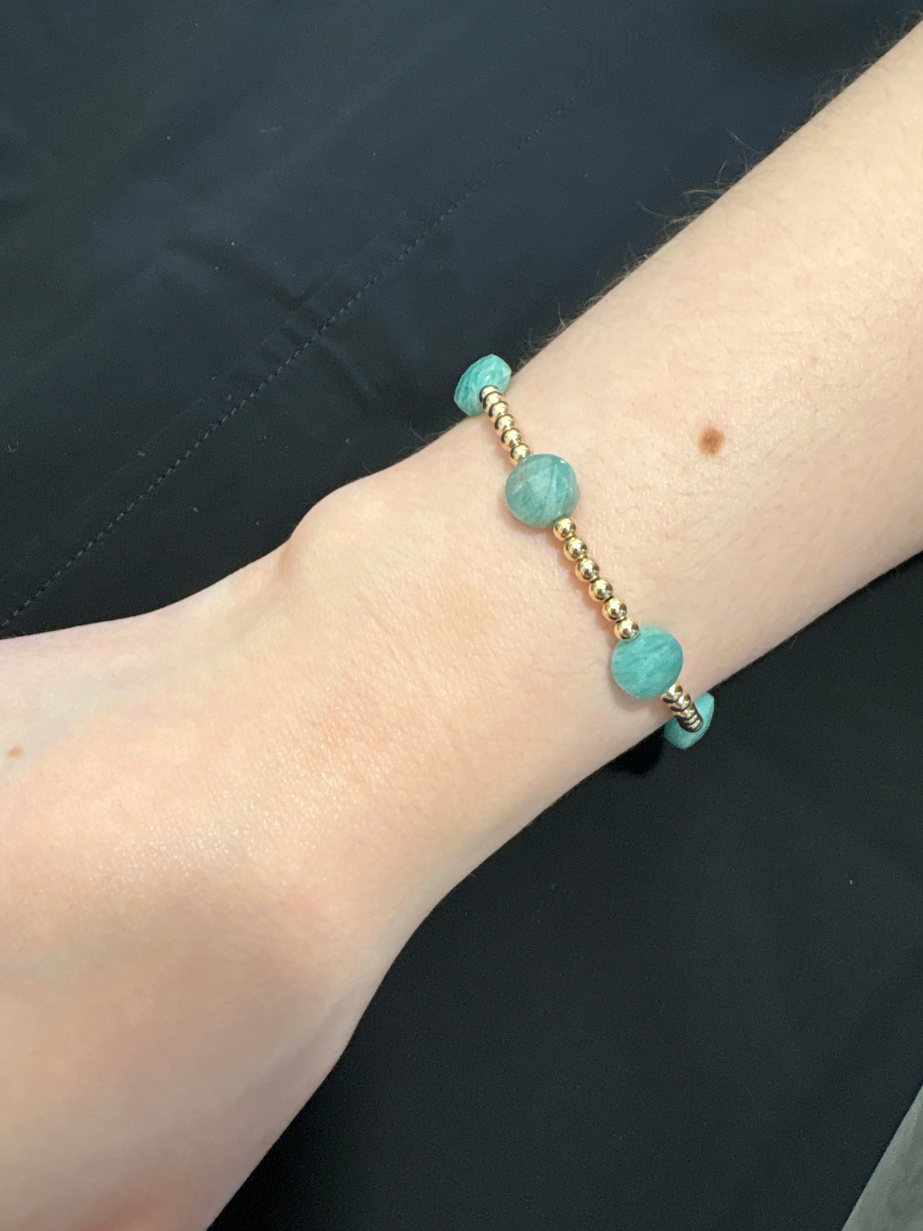 E Newton Admire Gold 3mm Amazonite