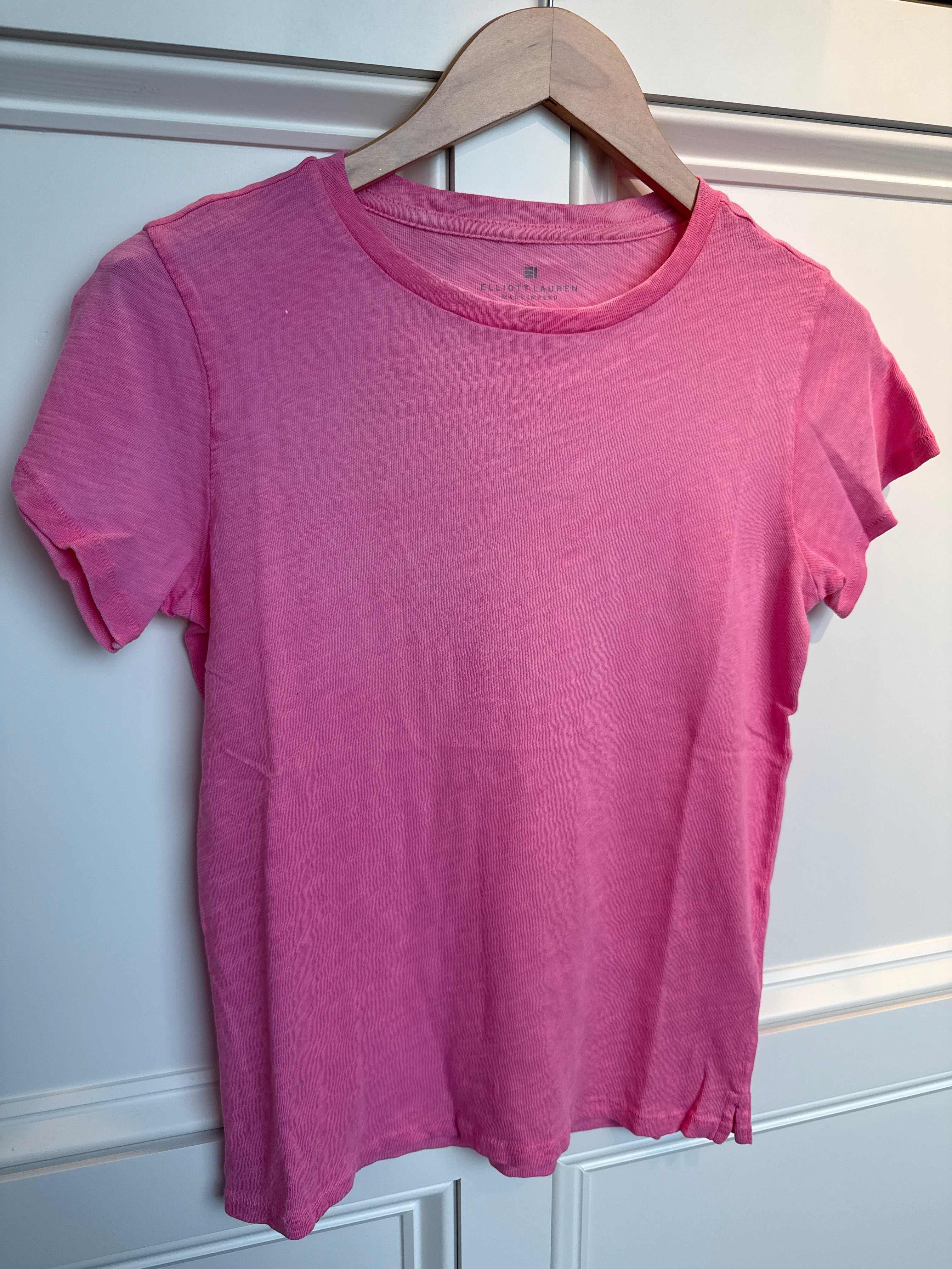 Elliott Lauren Pink Crew Neck Tee