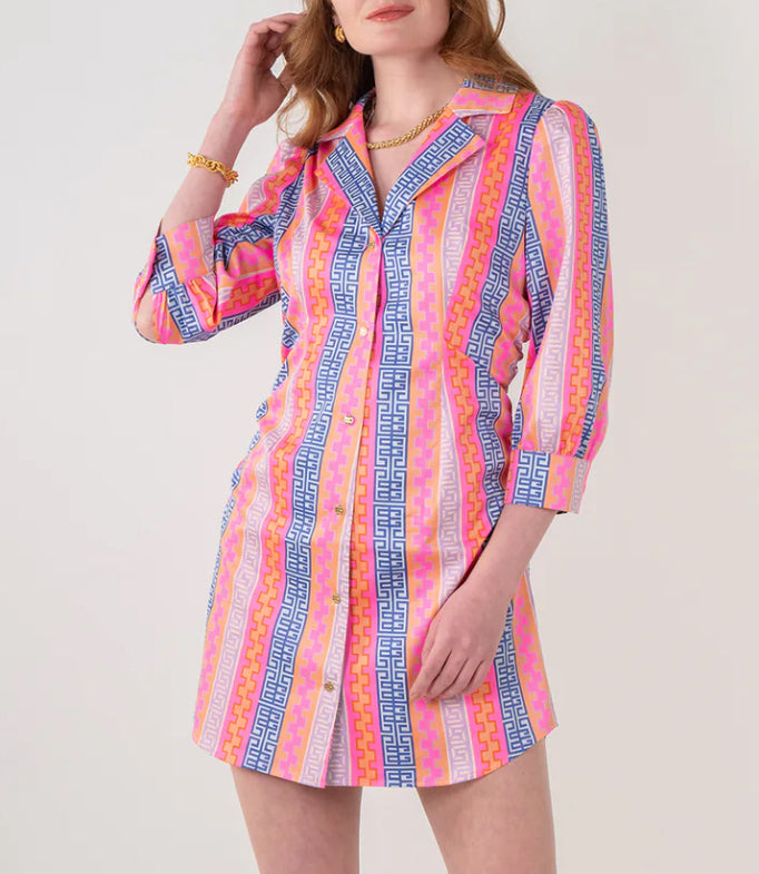 Emily McCarthy Felicity Dress Geo Stripe