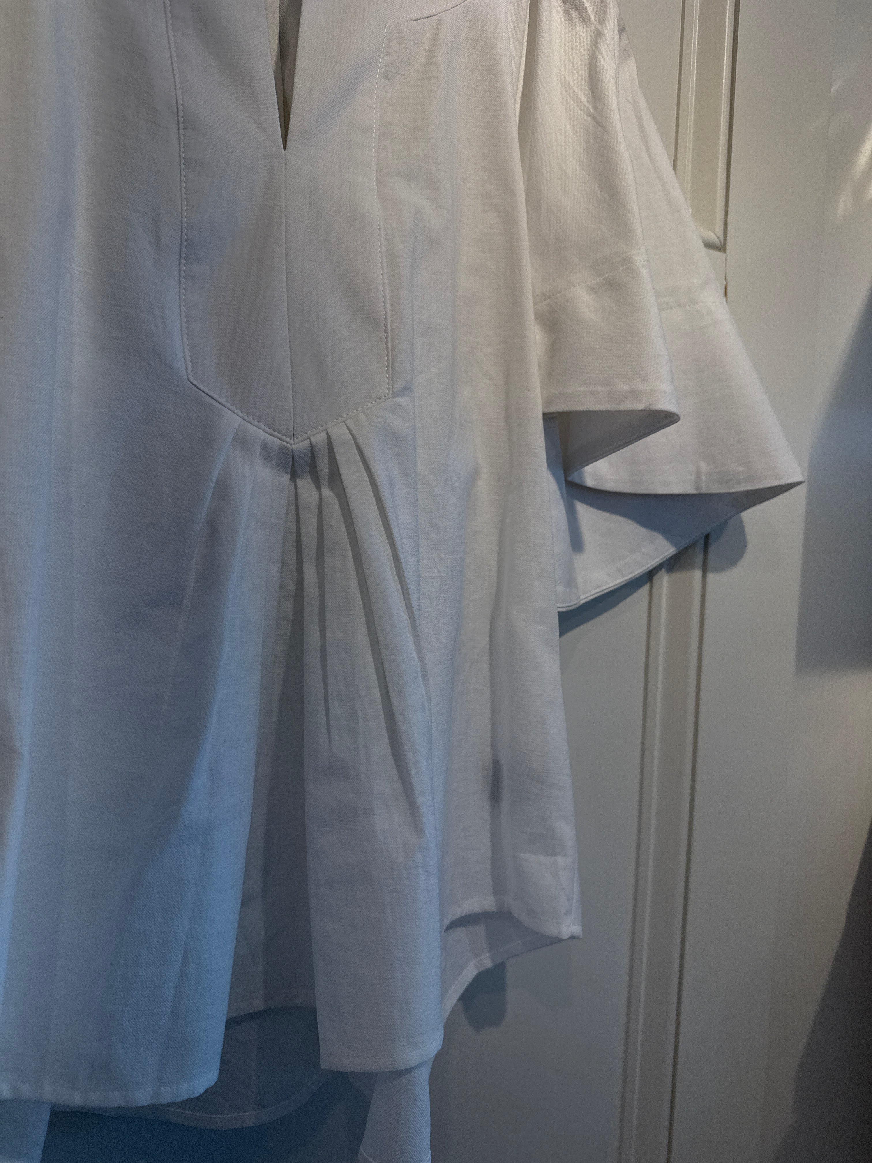 Flutter Sleeve Top White