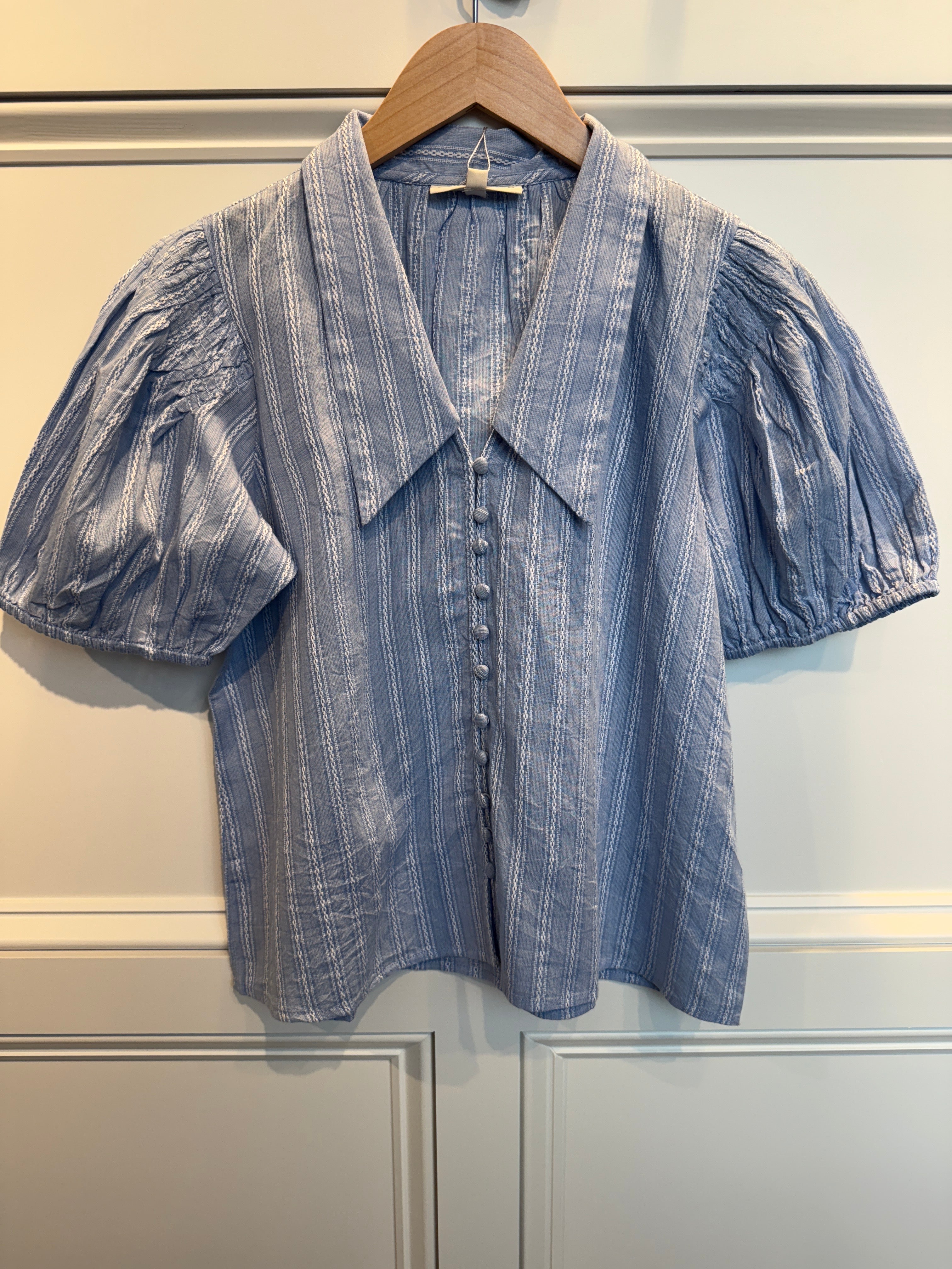LaRoque Nadia Top Blue Pin Stripe