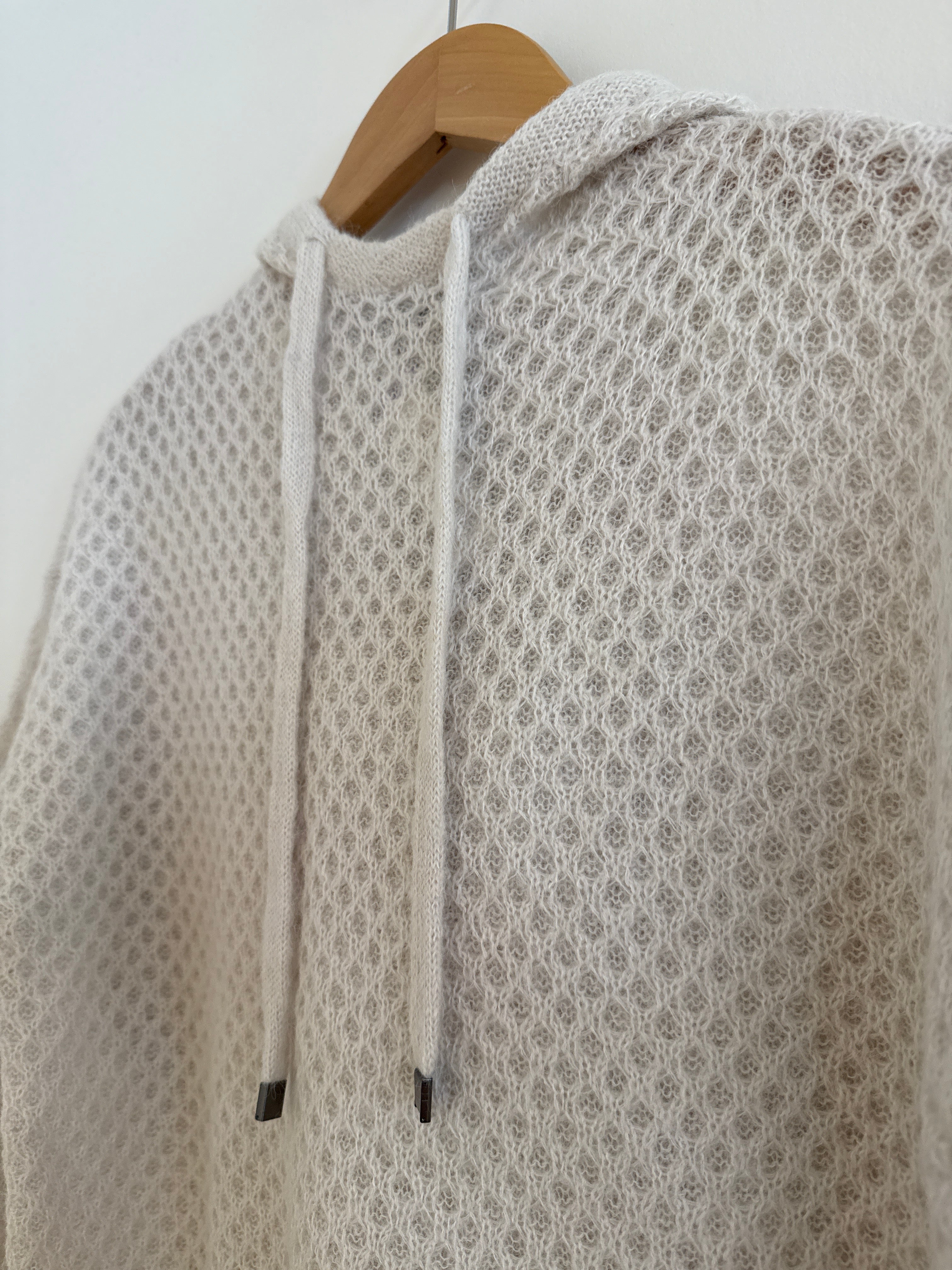 Elliott Lauren Textured Hoodie Sweater Pearl