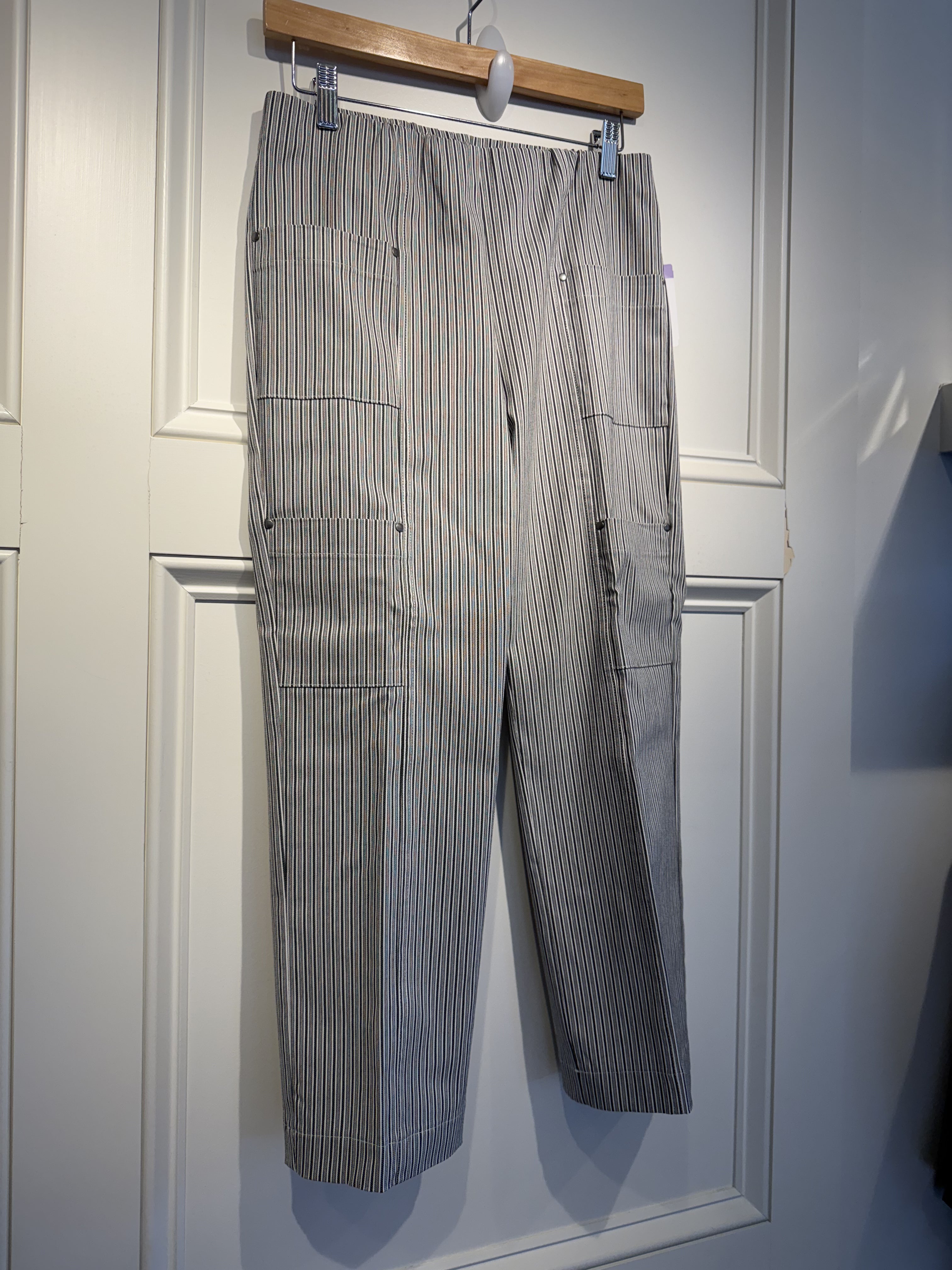 Elliott Lauren Cropped Striped Cargo