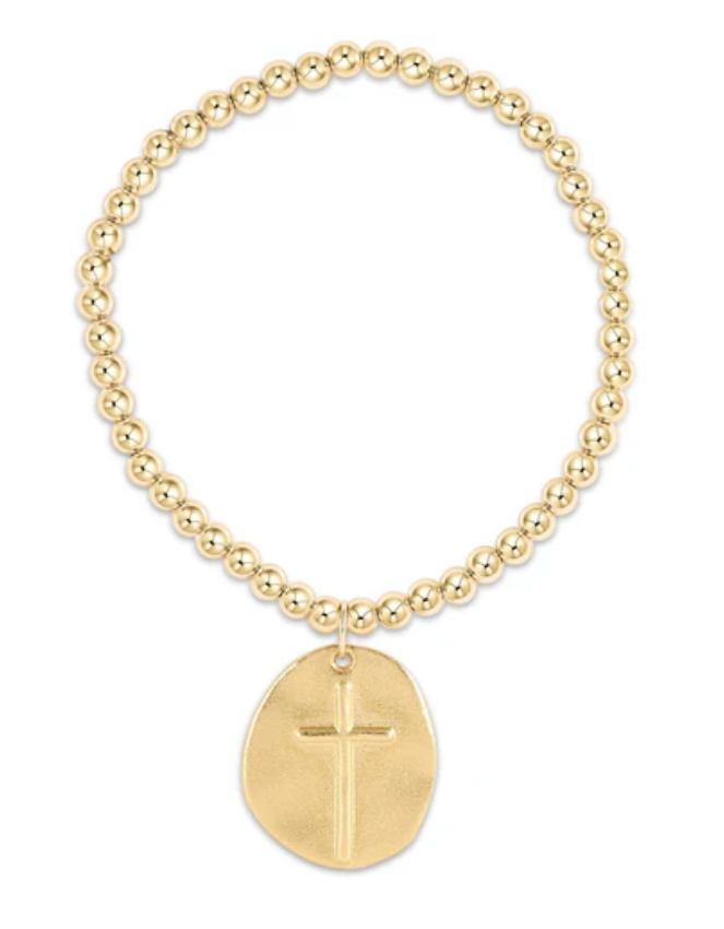 E Newton 4mm Inspiration Charm Bracelet Gold