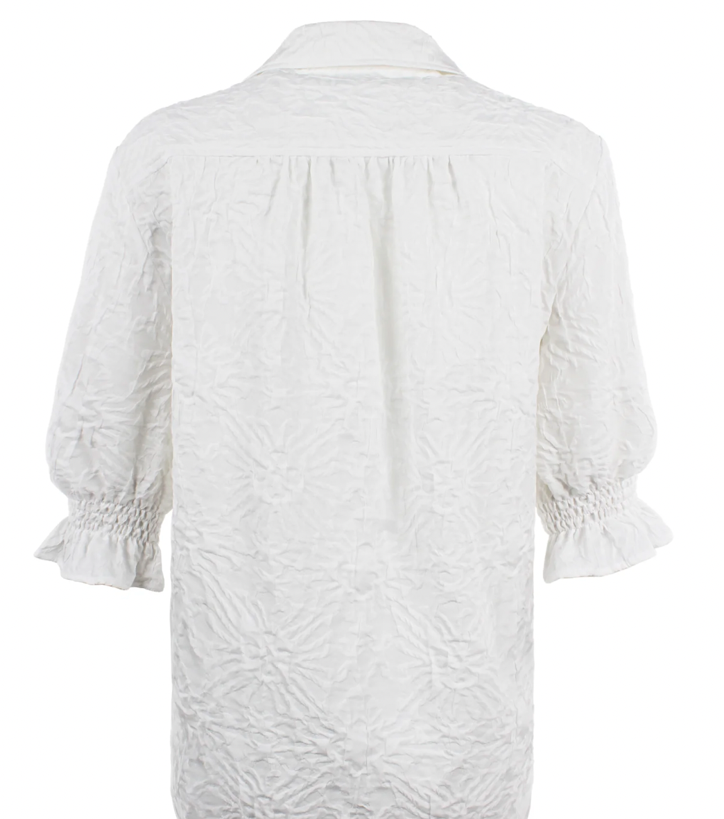 Finley Sirena Shirt Textured Jacquard White