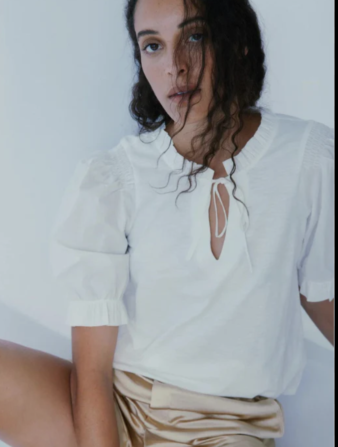 Melissa Nepton Off White Irma Top