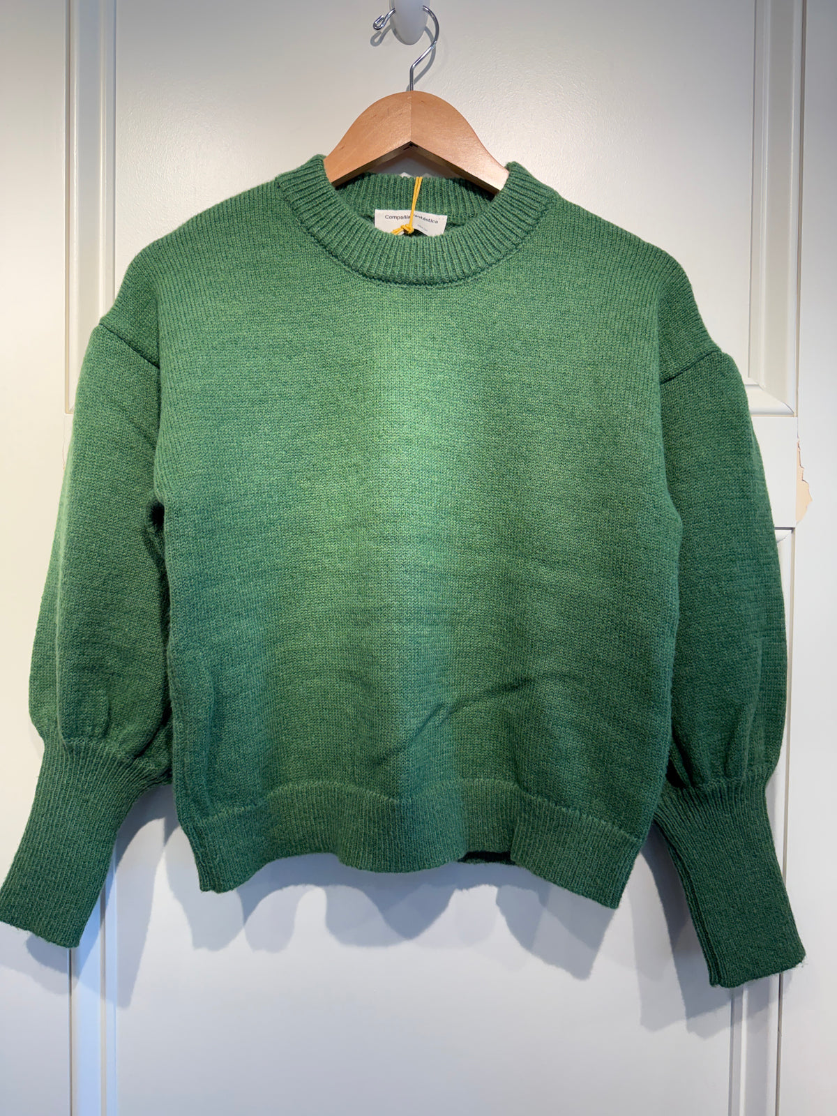 Compania Fantastica Puff Sleeve Sweater Kelly Green