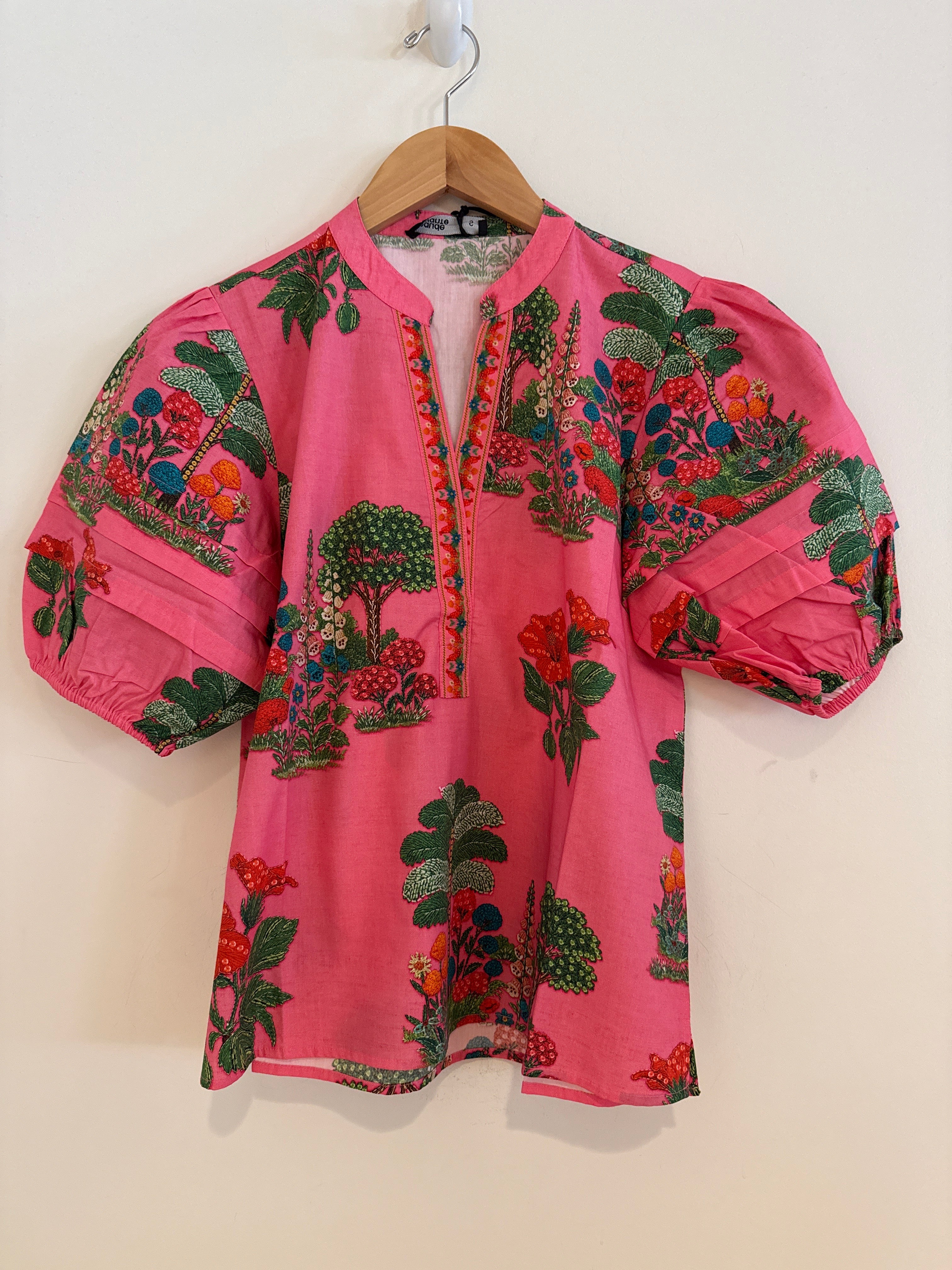 Maude Vivant Pink Print Top