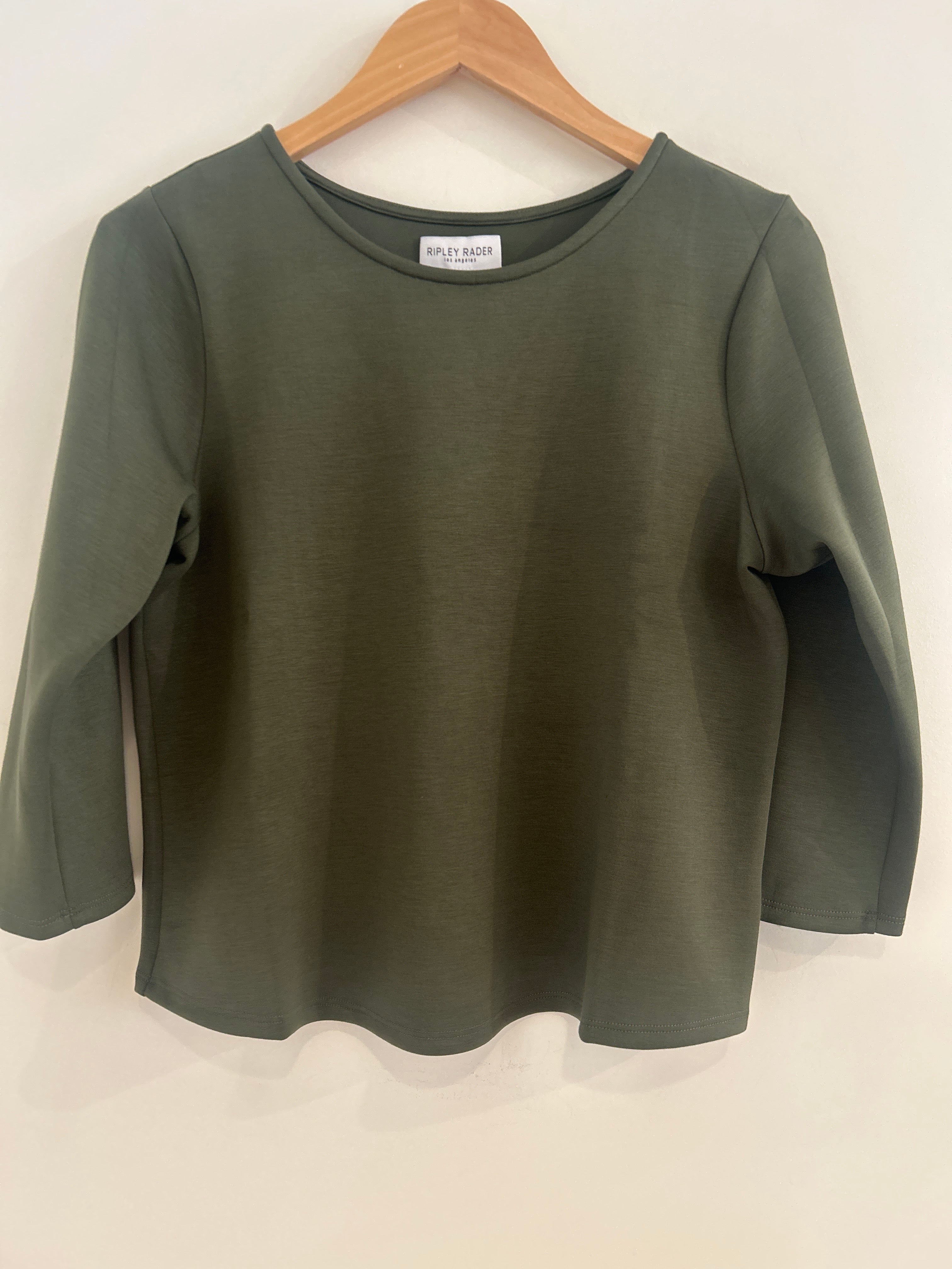 Ripley Rader 3/4 Sleeve Scuba Top Olive