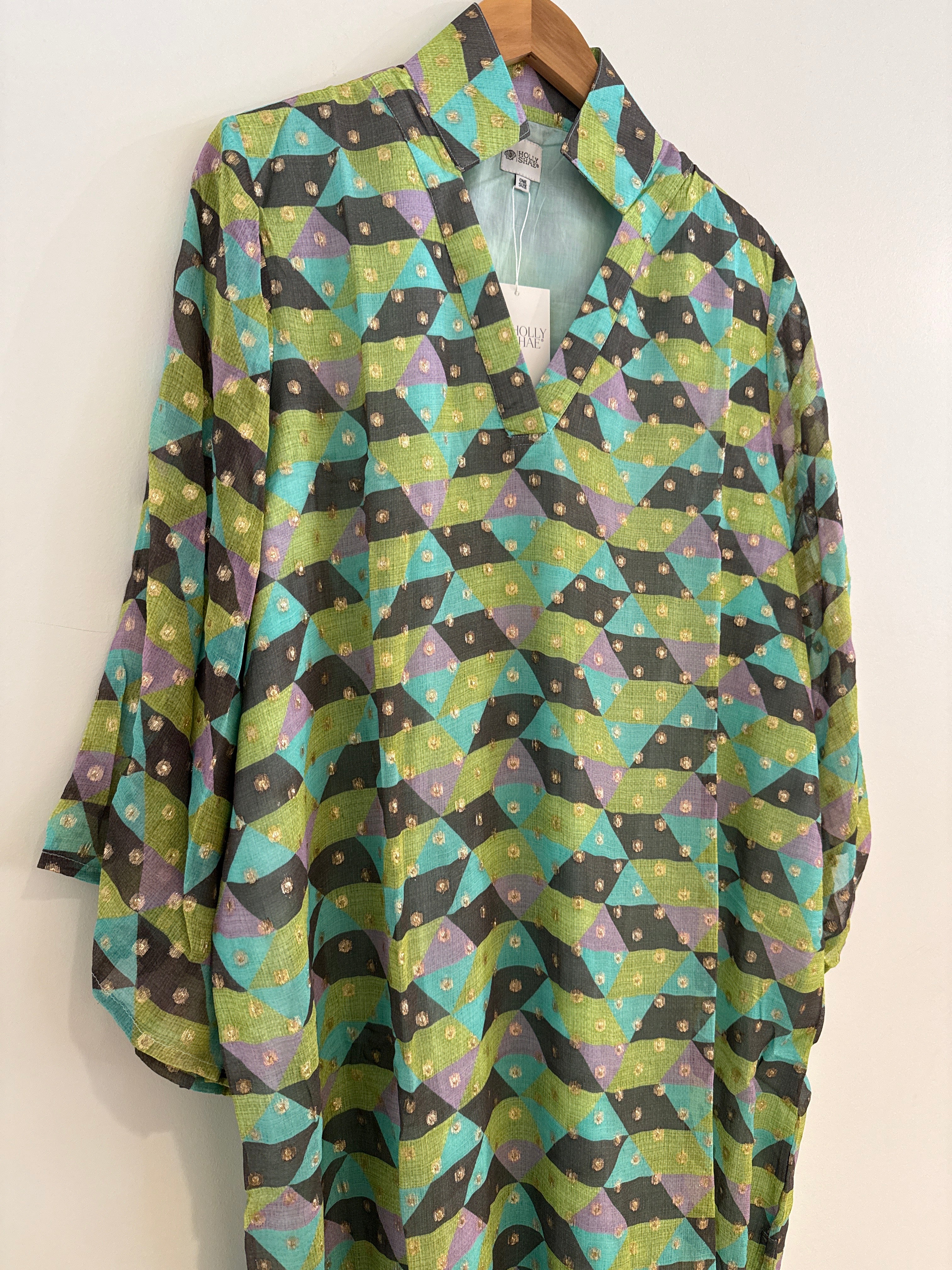Holly Shae Maria Dress Grove Grid O/S