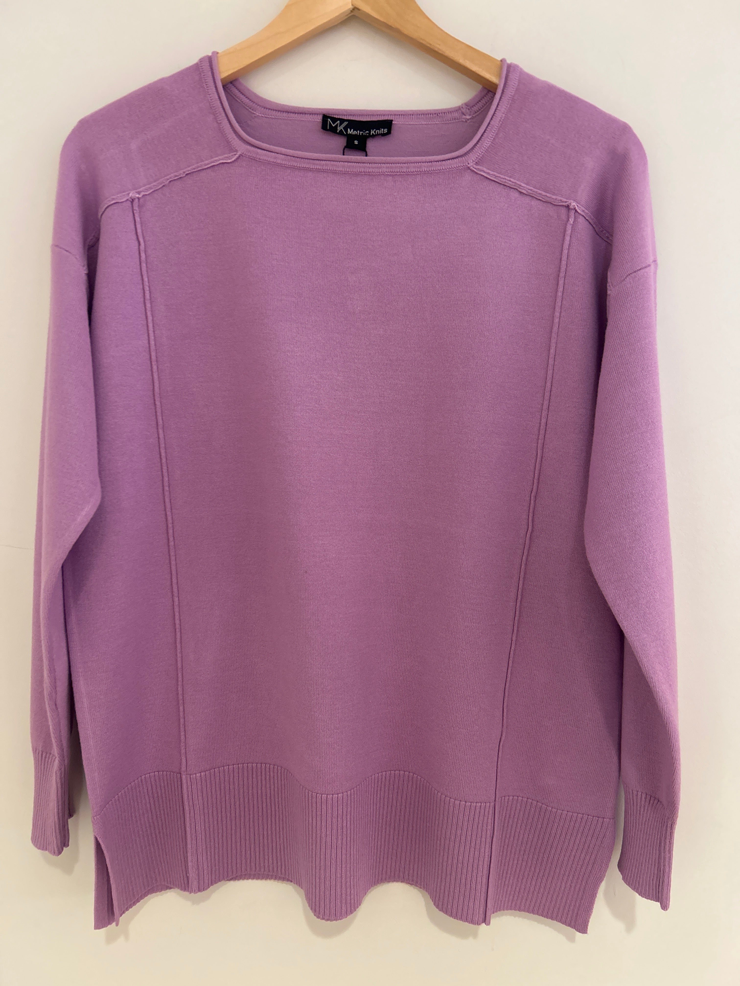 Square Neck Front Seam Sweater