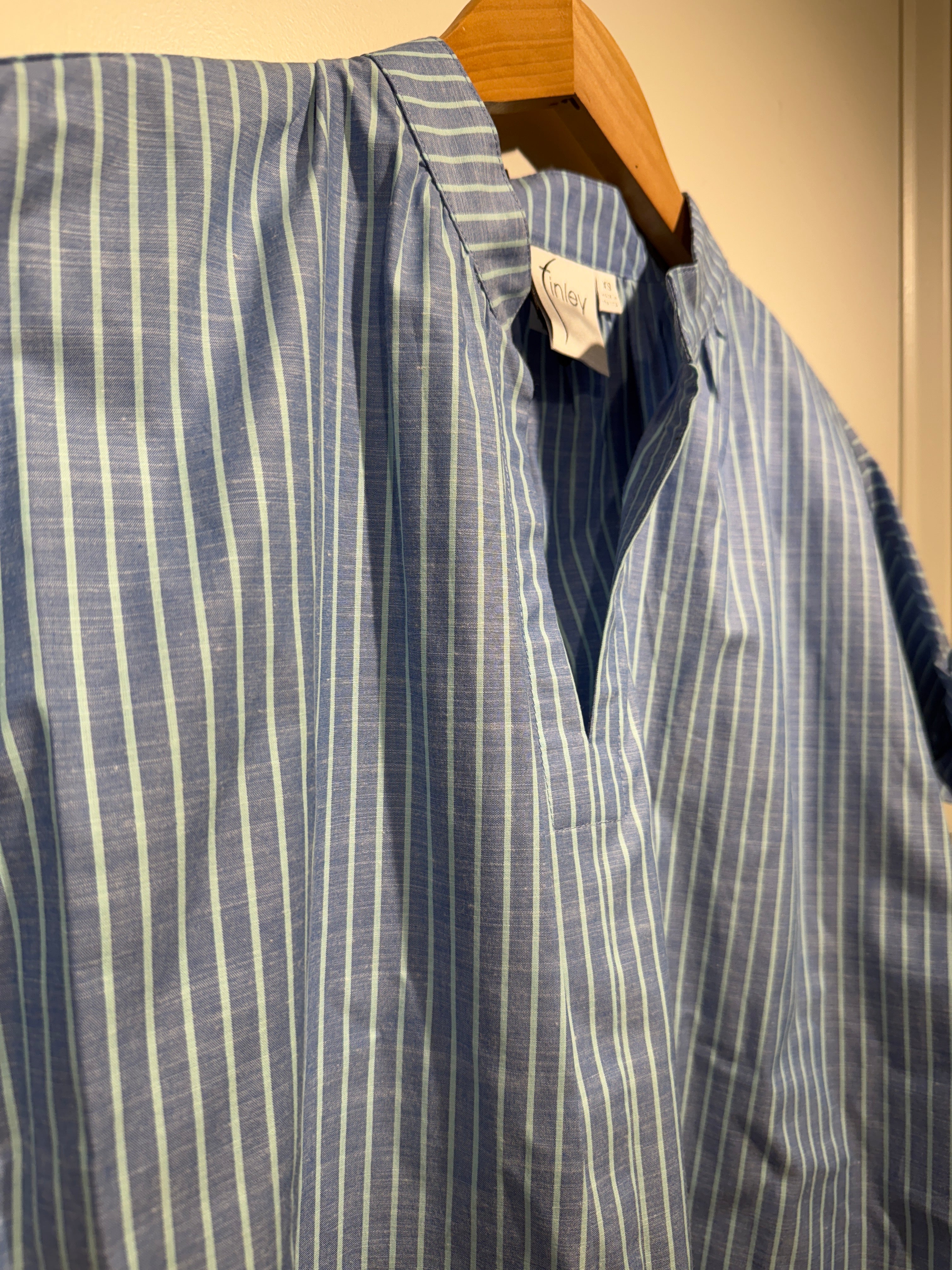 Finley jay Top Chambray Stripe