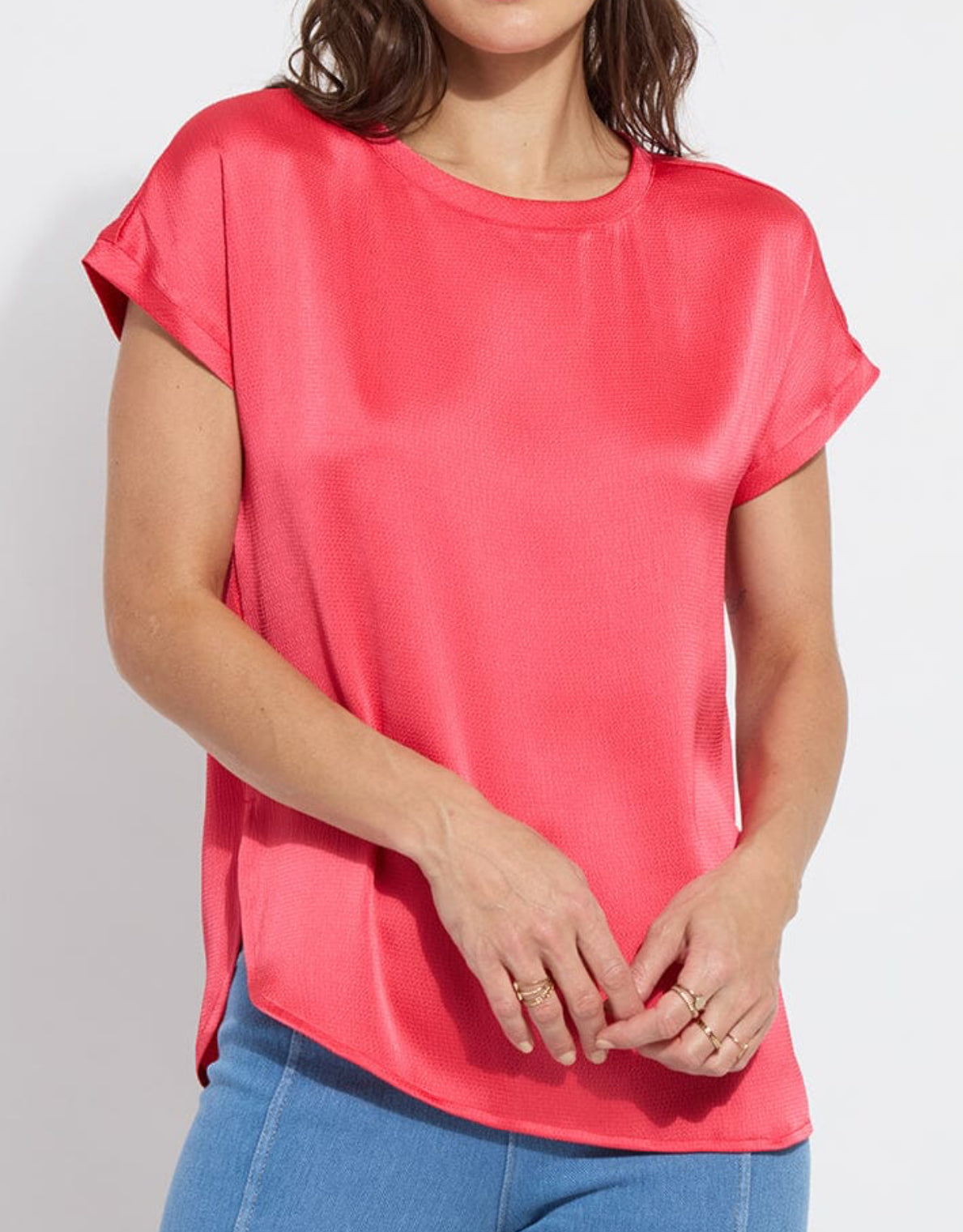 Lysse Cap Sleeve Top Coral