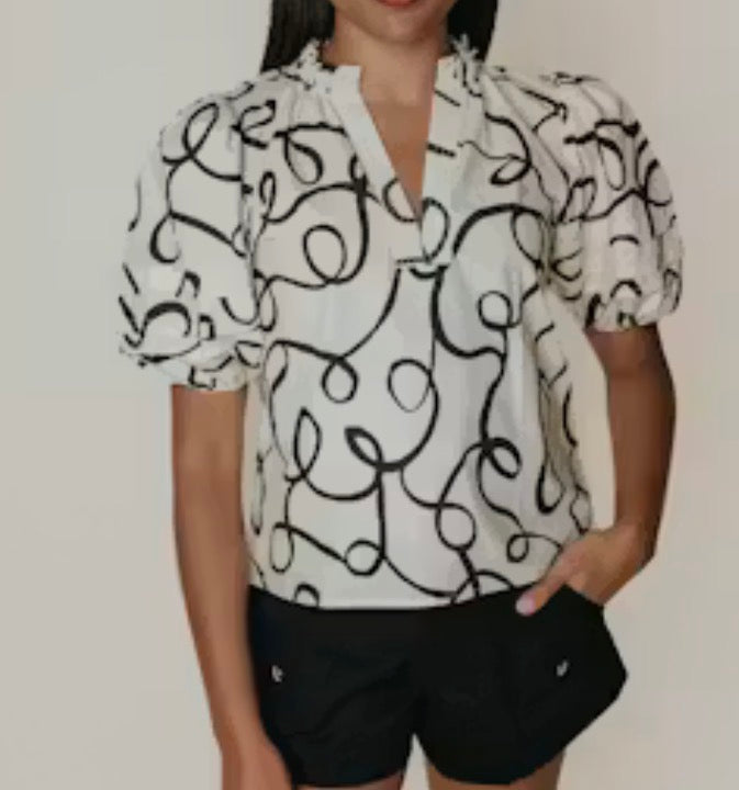 LaRoque Alix Blouse Scribble