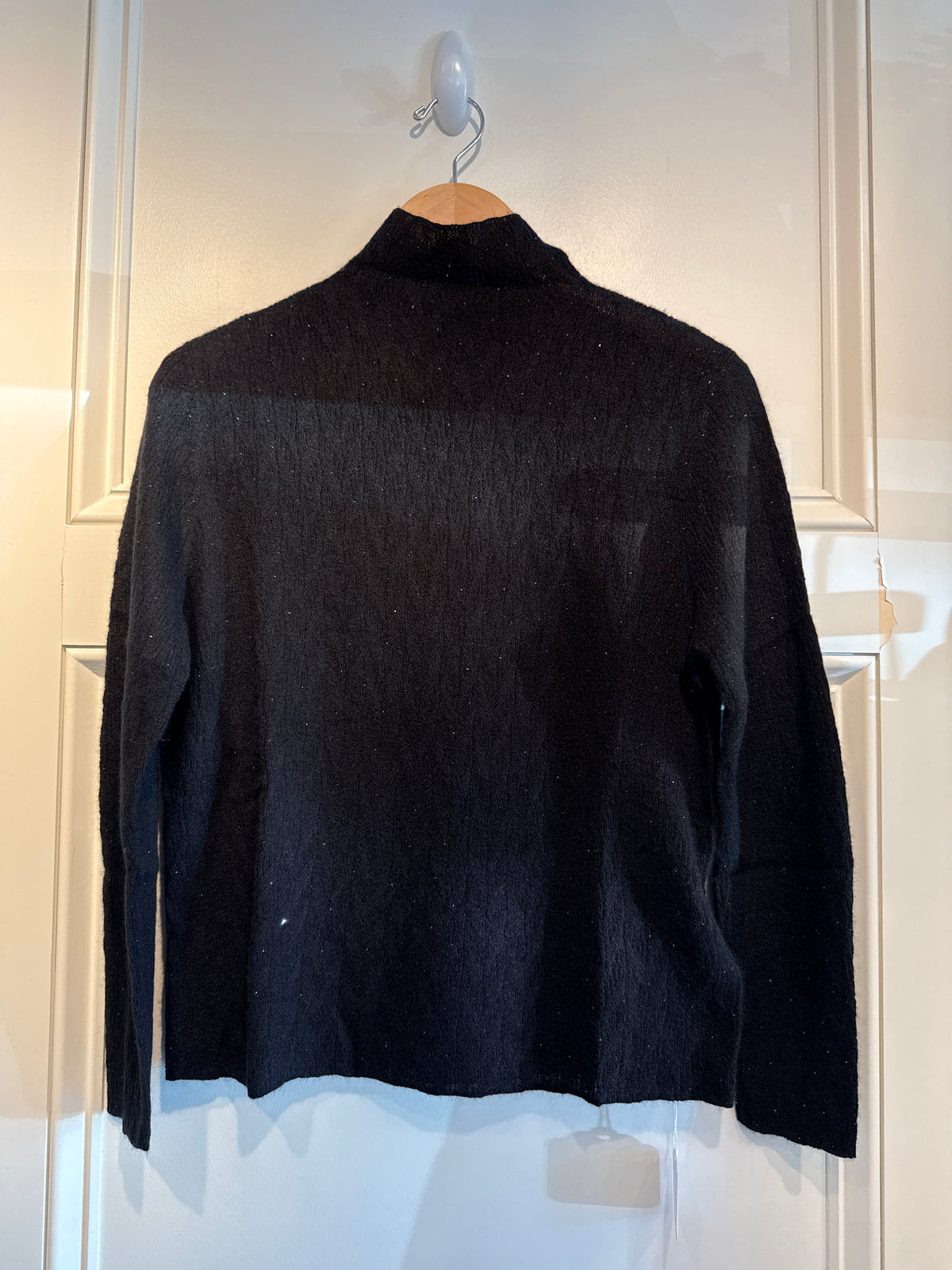 Jessie Liu Cashmere Turtleneck Sweater with Rhinestones