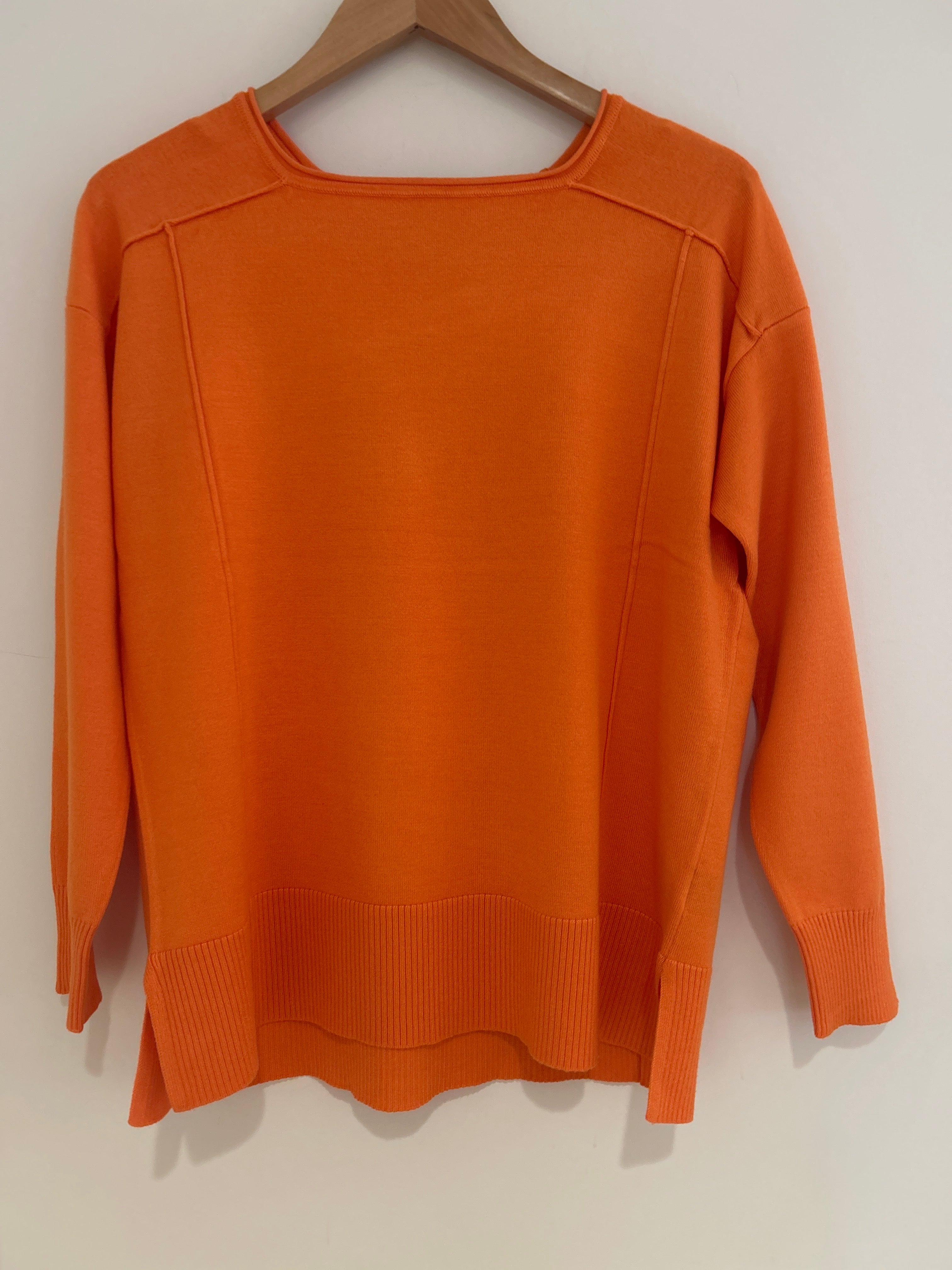 Square Neck Front Seam Sweater