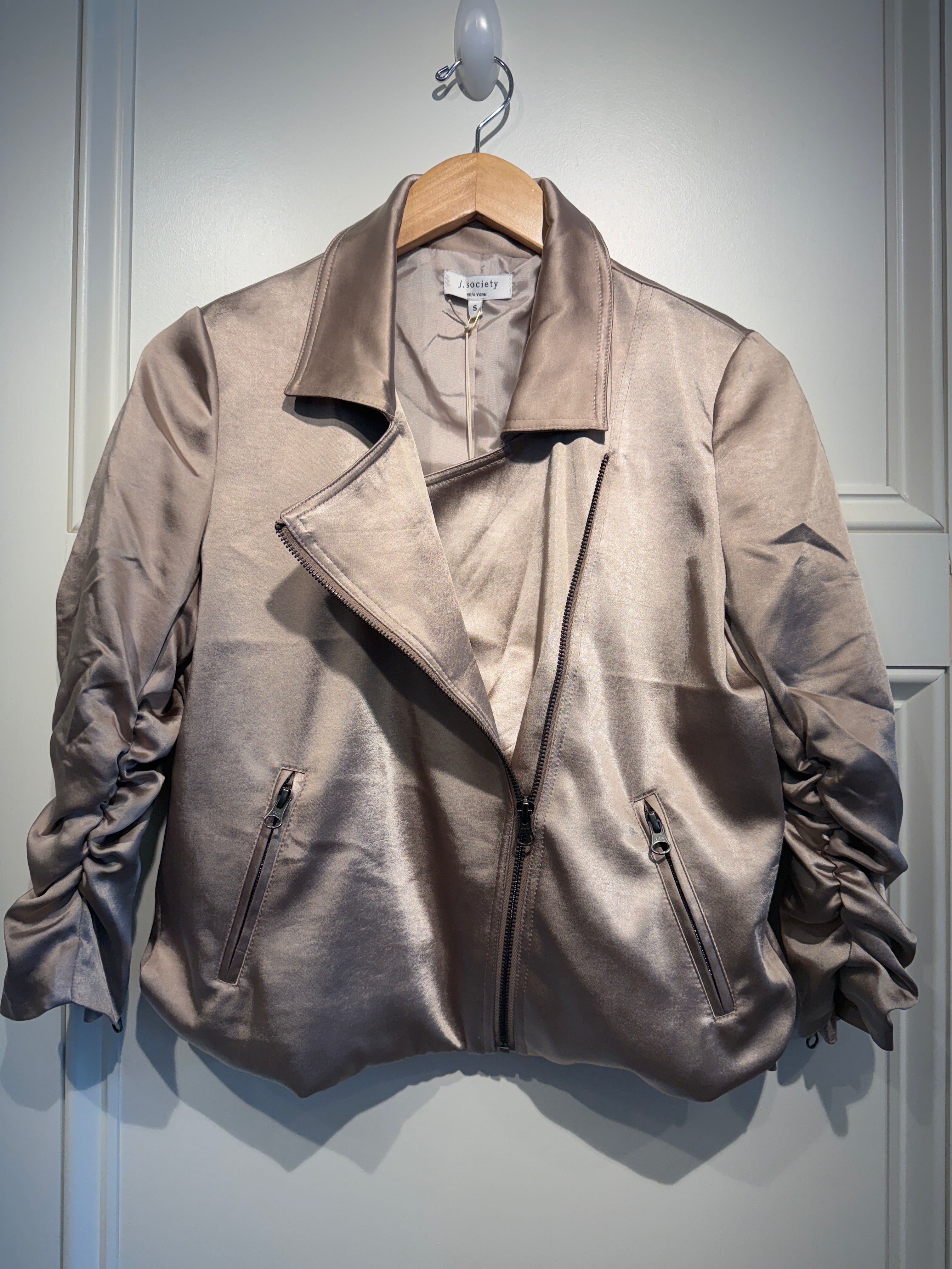 J Society Satin Moto Jacket