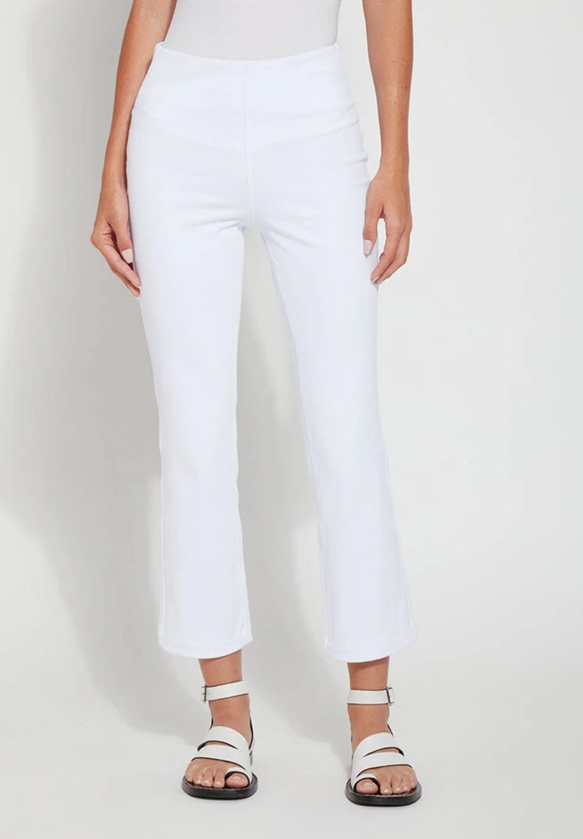 Lysse Ankle Denim Baby Bootcut White