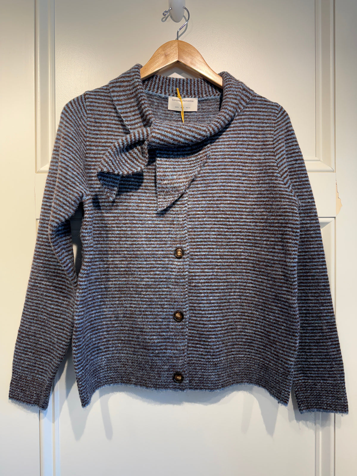 Compania Fantastica Striped Cardigan Sweater
