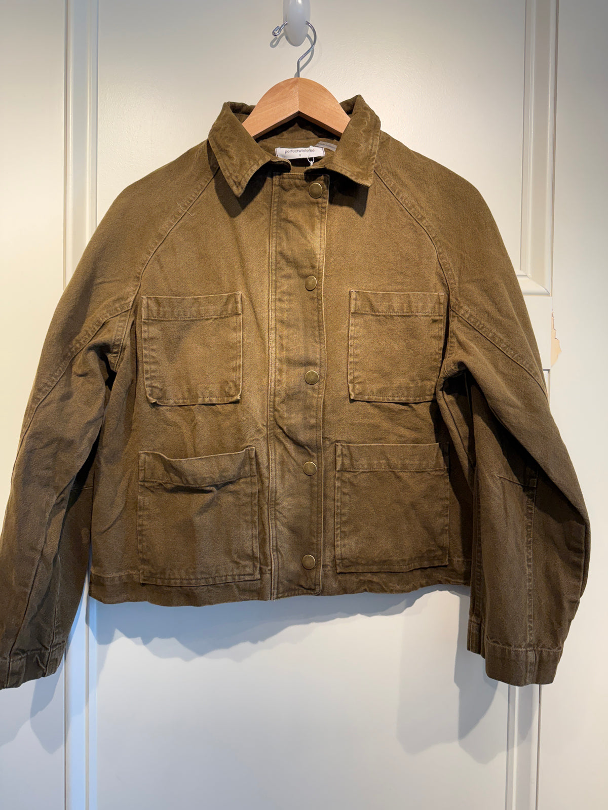 Perfect White Tee Canvas Chore Coat Olive