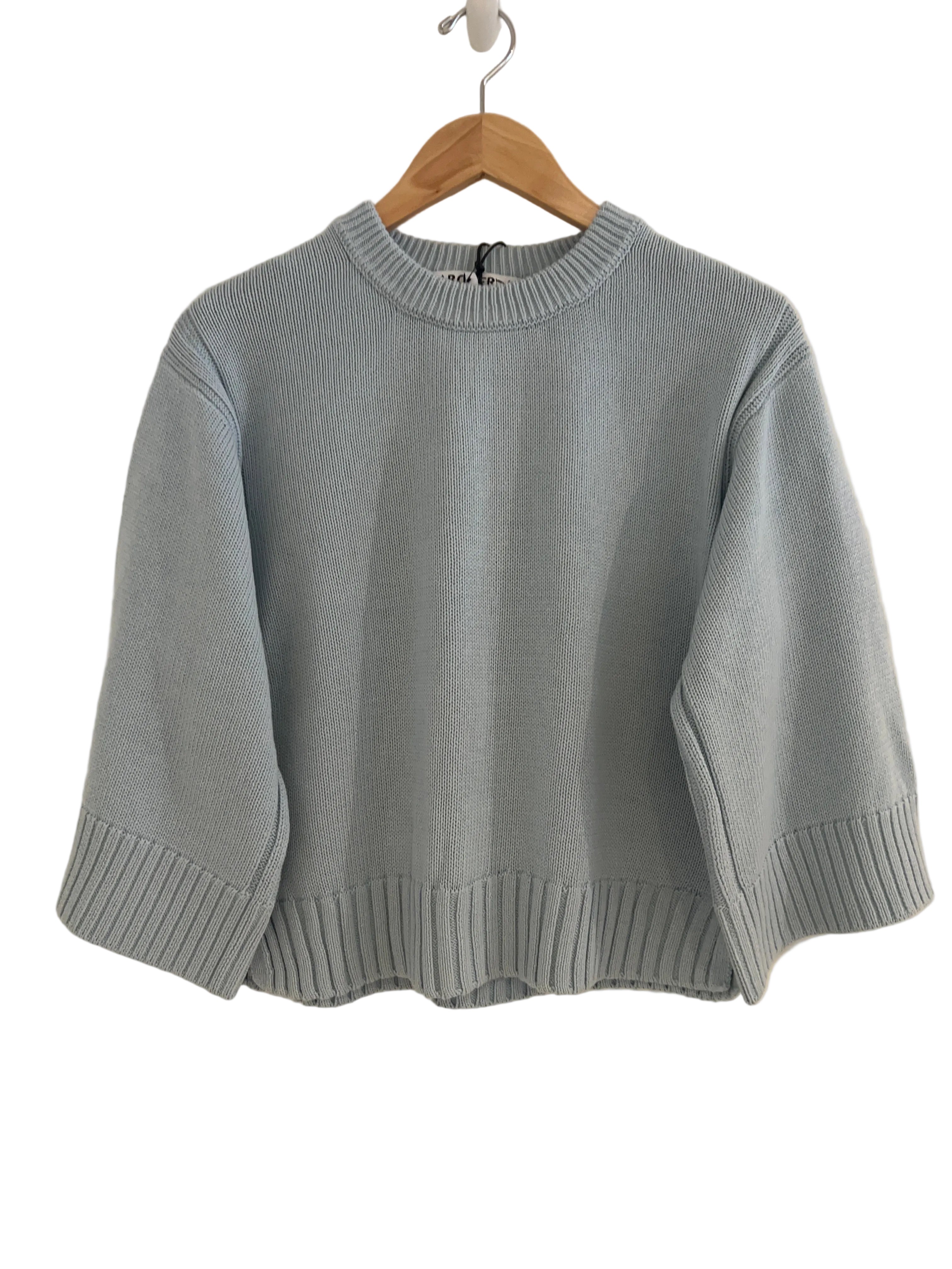 Archer Scottie Cotton Wide Sleeve Sweater Sky Blue
