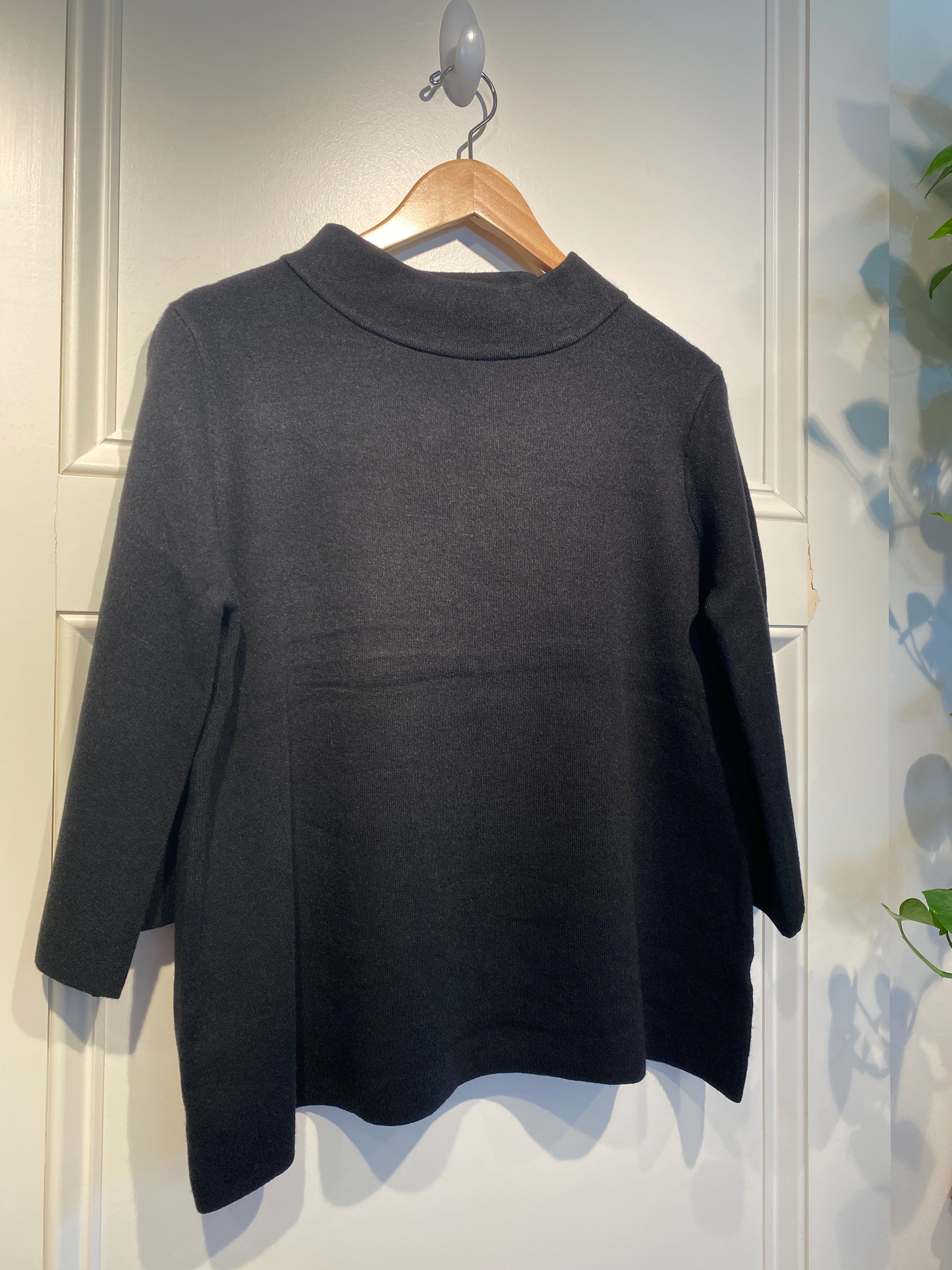 Fame Mock Neck Sweater Black