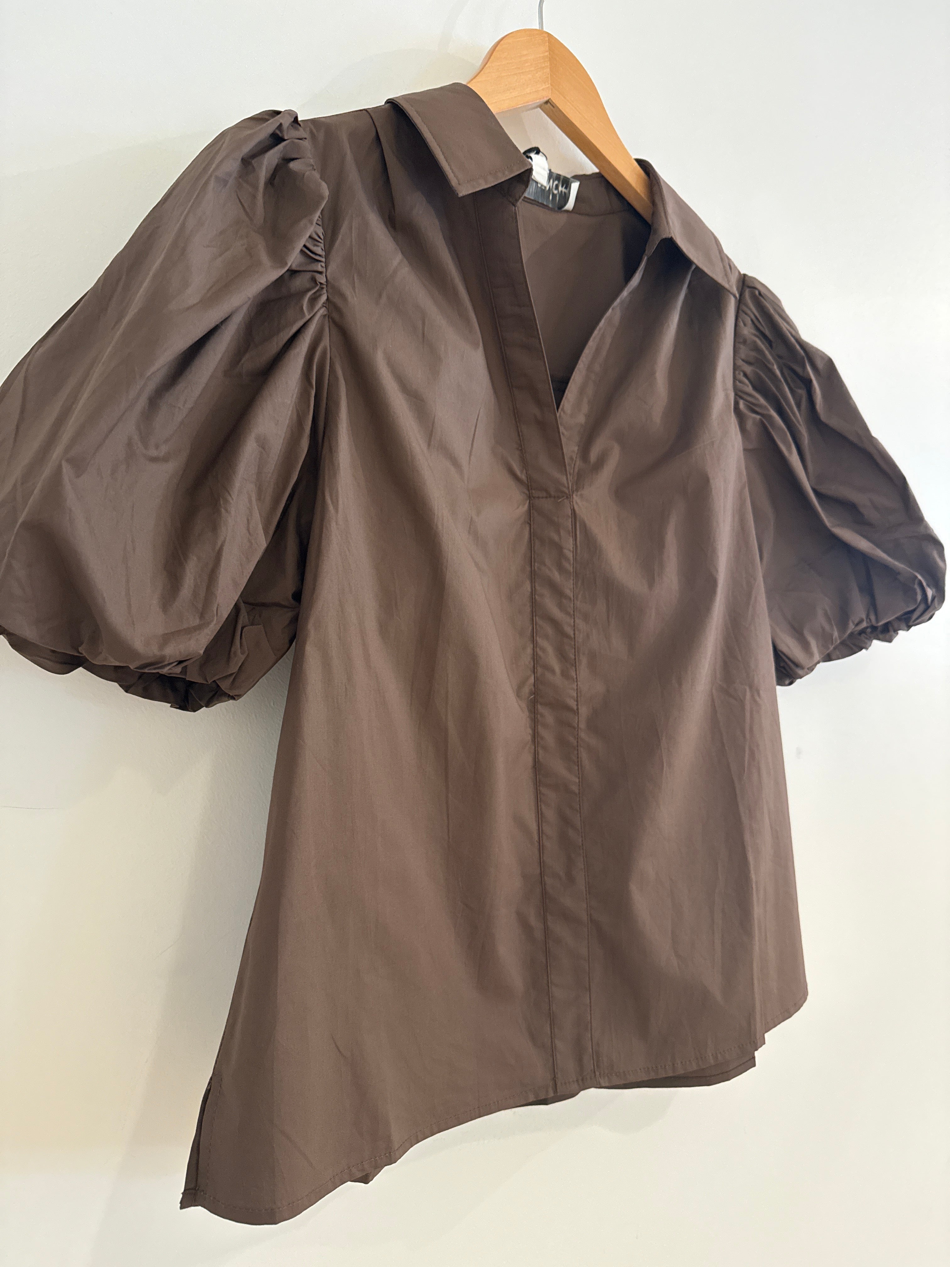 RR Puff Sleeve Top Chocolate