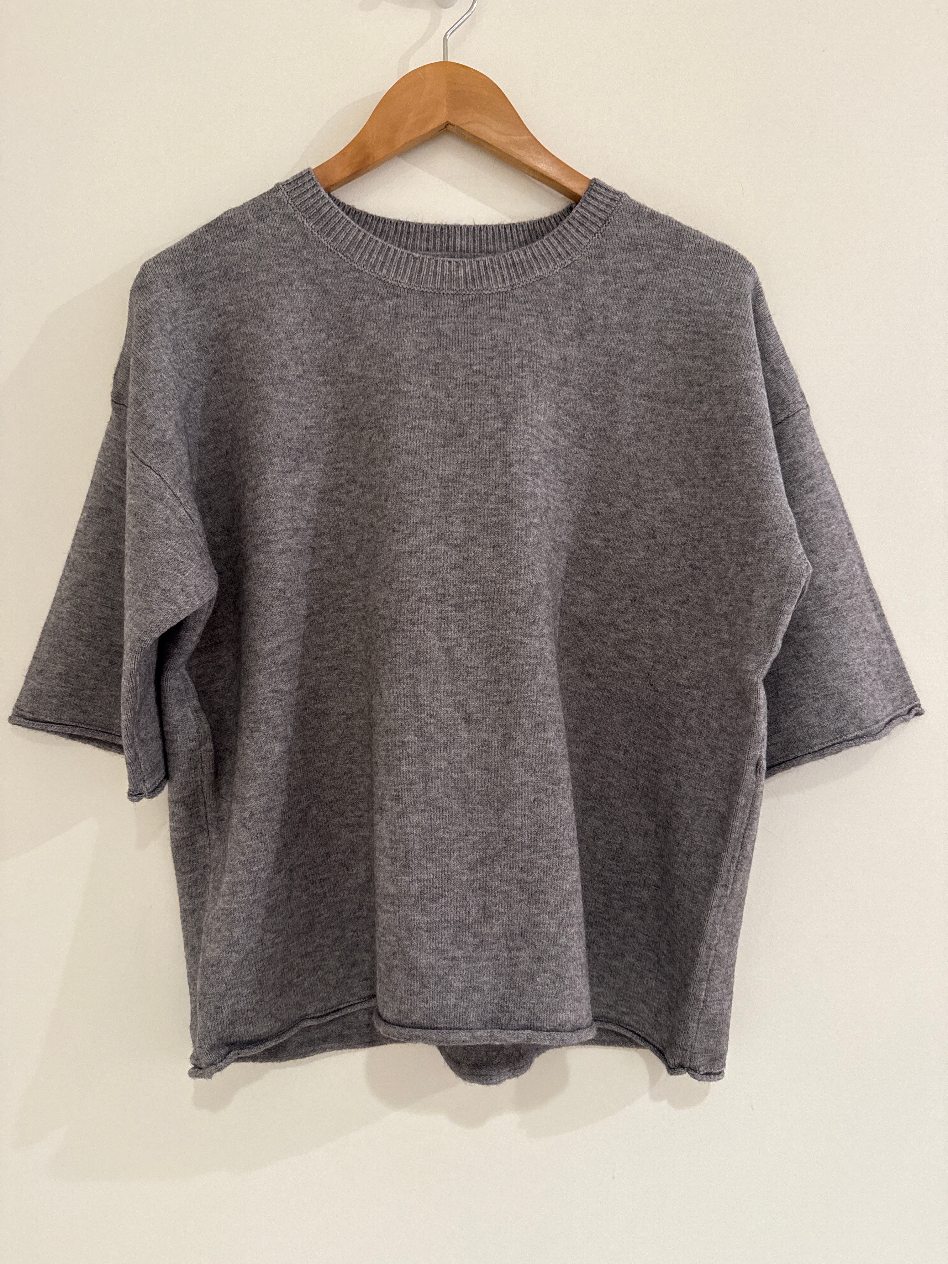 RR Oversized Short Sleeve Knit Sweater