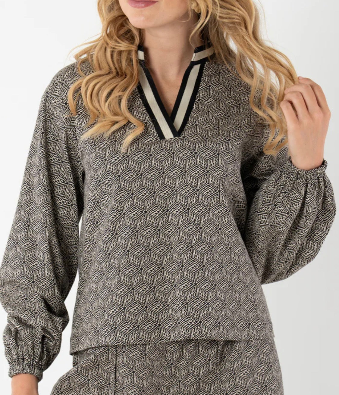 Emily McCarthy Lolli Top Tonal Monogram Black