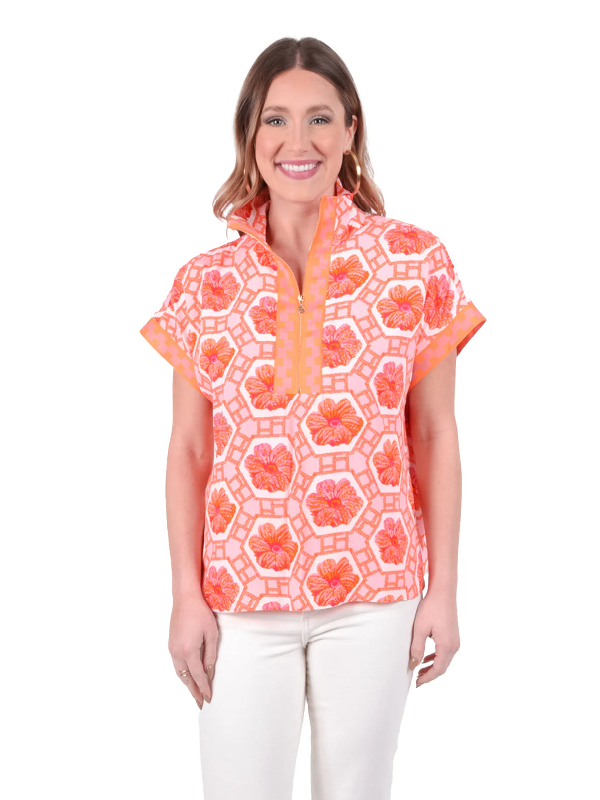 Emily McCarthy Floral Crochet Poppy Top