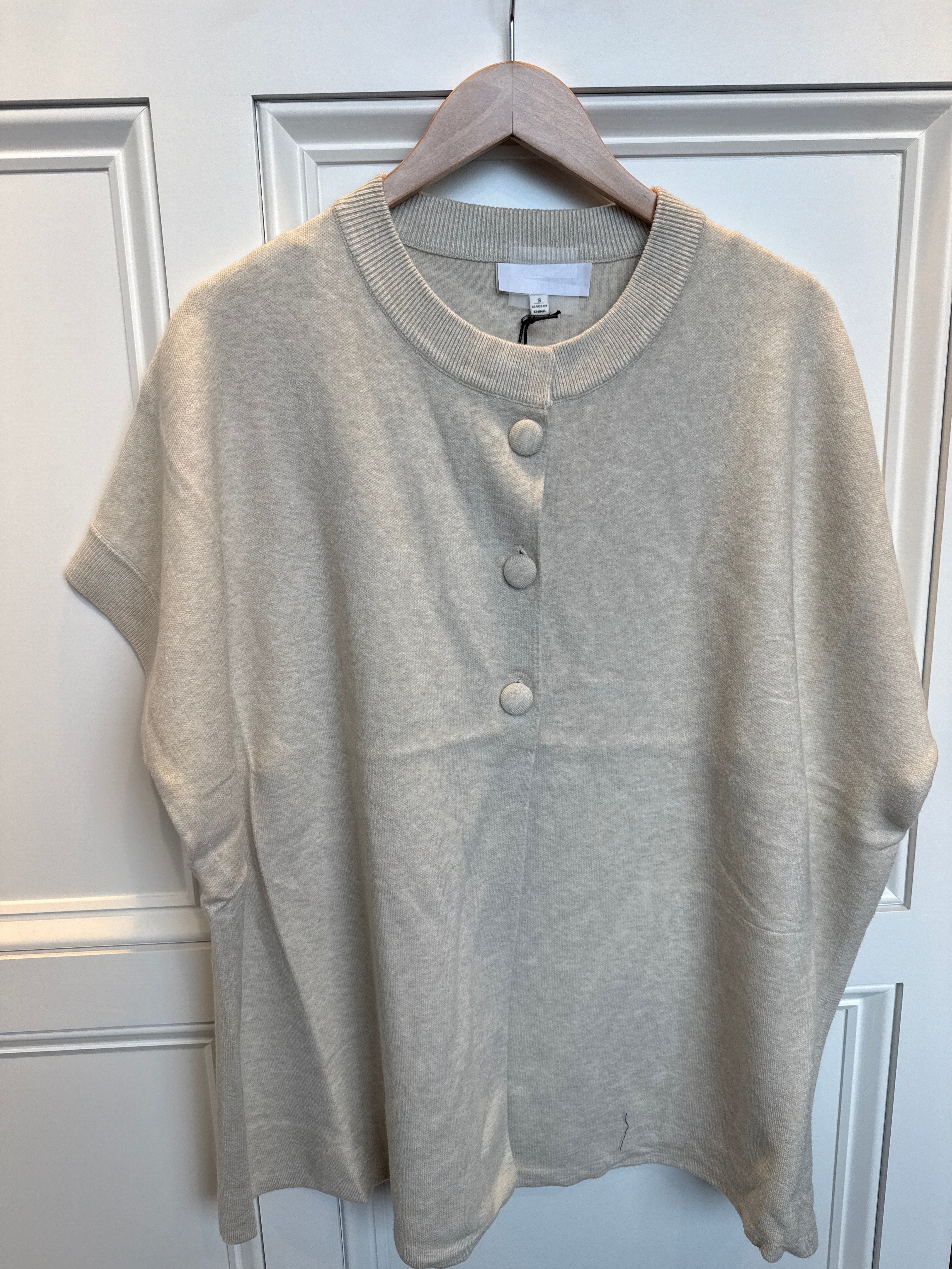 Button Down Split Front Sweater